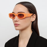 Berta Oval Sunglasses in Orange