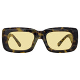 Marfa Rectangular Sunglasses in Tortoiseshell and Yellow