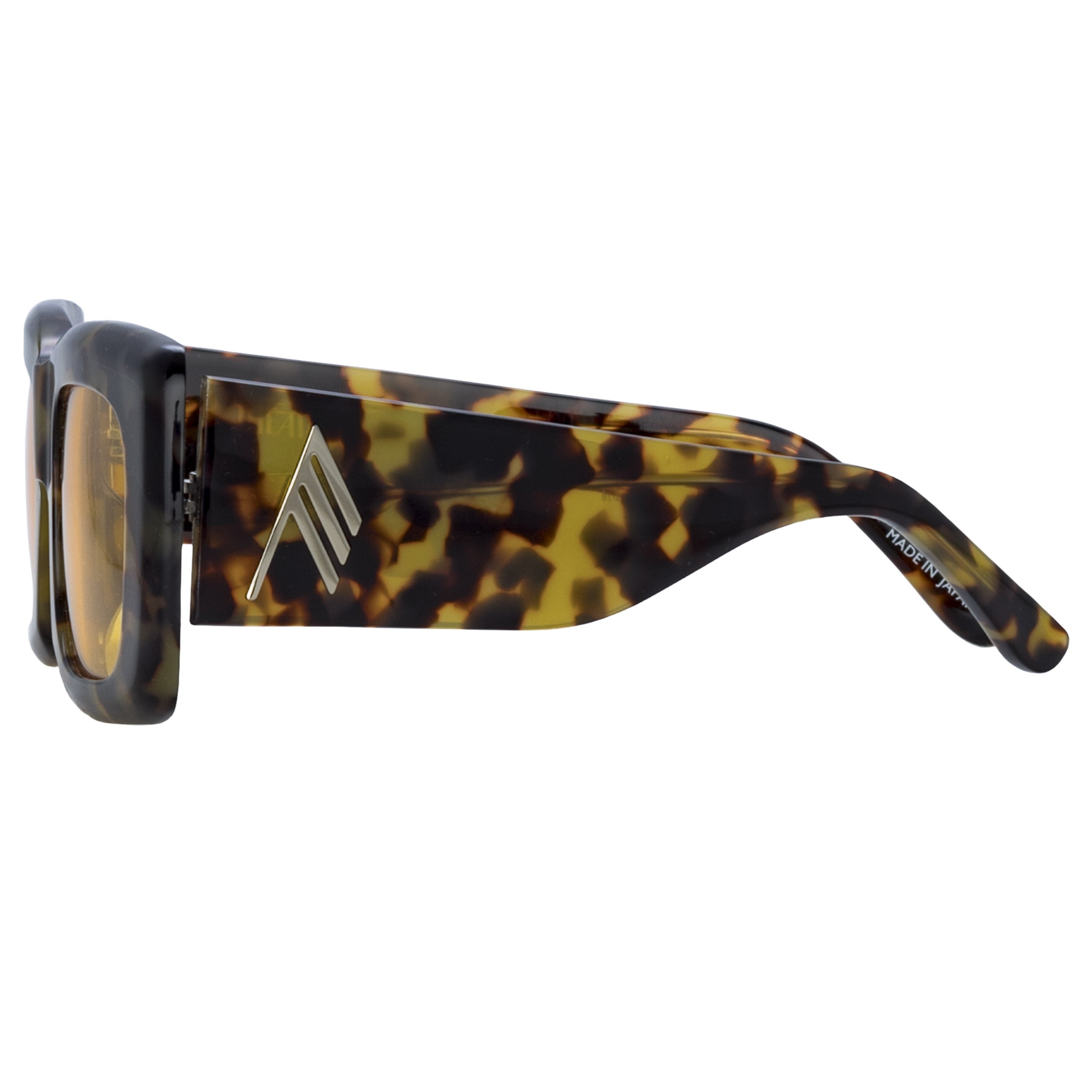 Marfa Rectangular Sunglasses in Tortoiseshell and Yellow