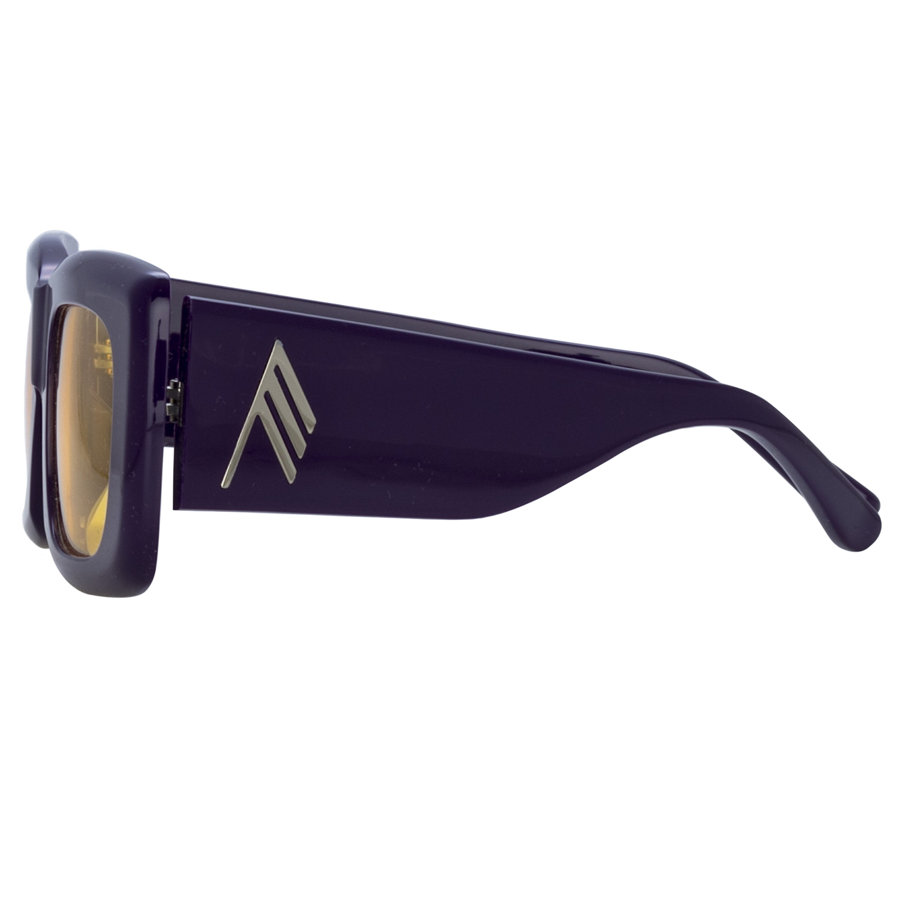 Marfa Rectangular Sunglasses in Purple and Yellow