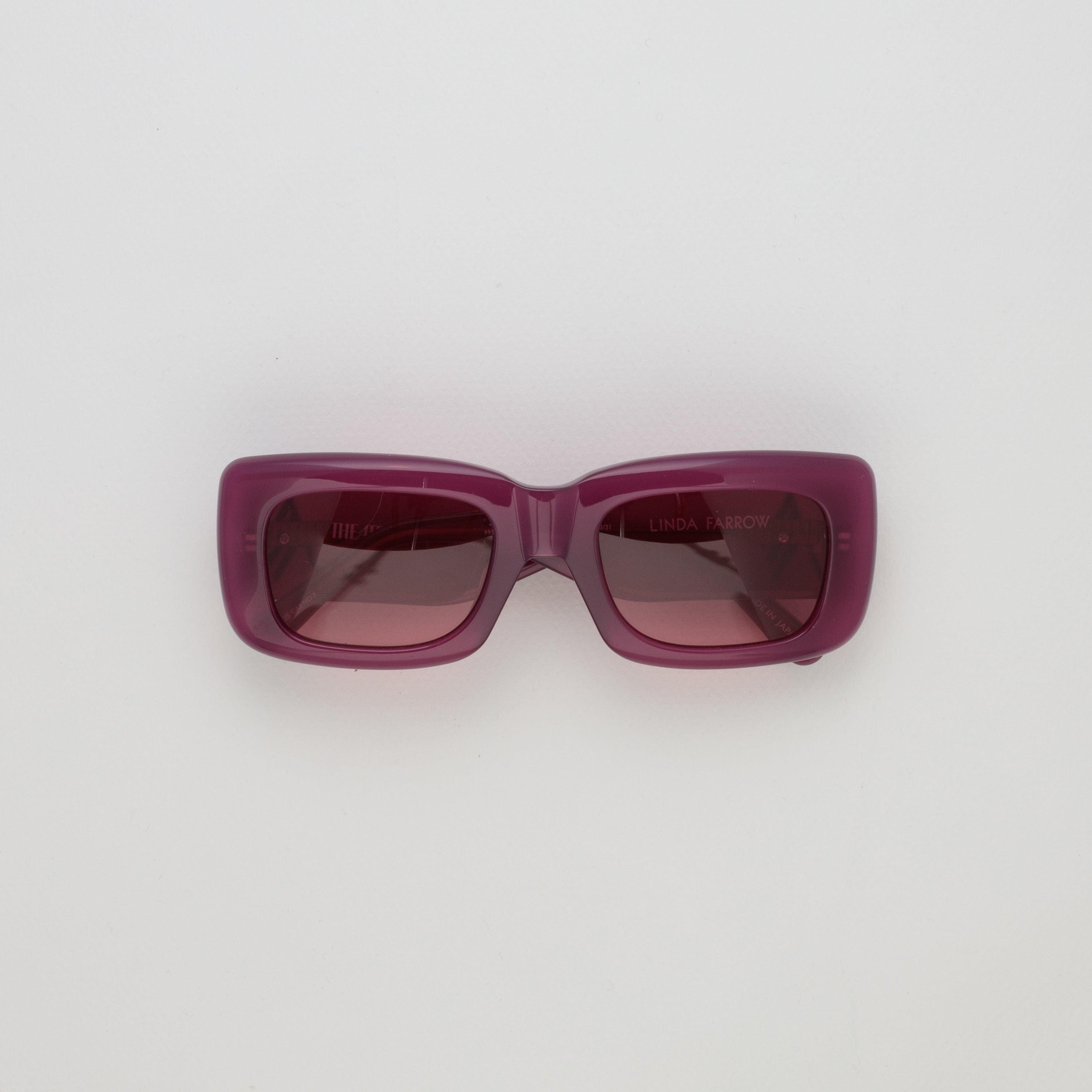 Marfa Rectangular Sunglasses in Burgundy