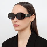 Blake Angular Sunglasses in Black