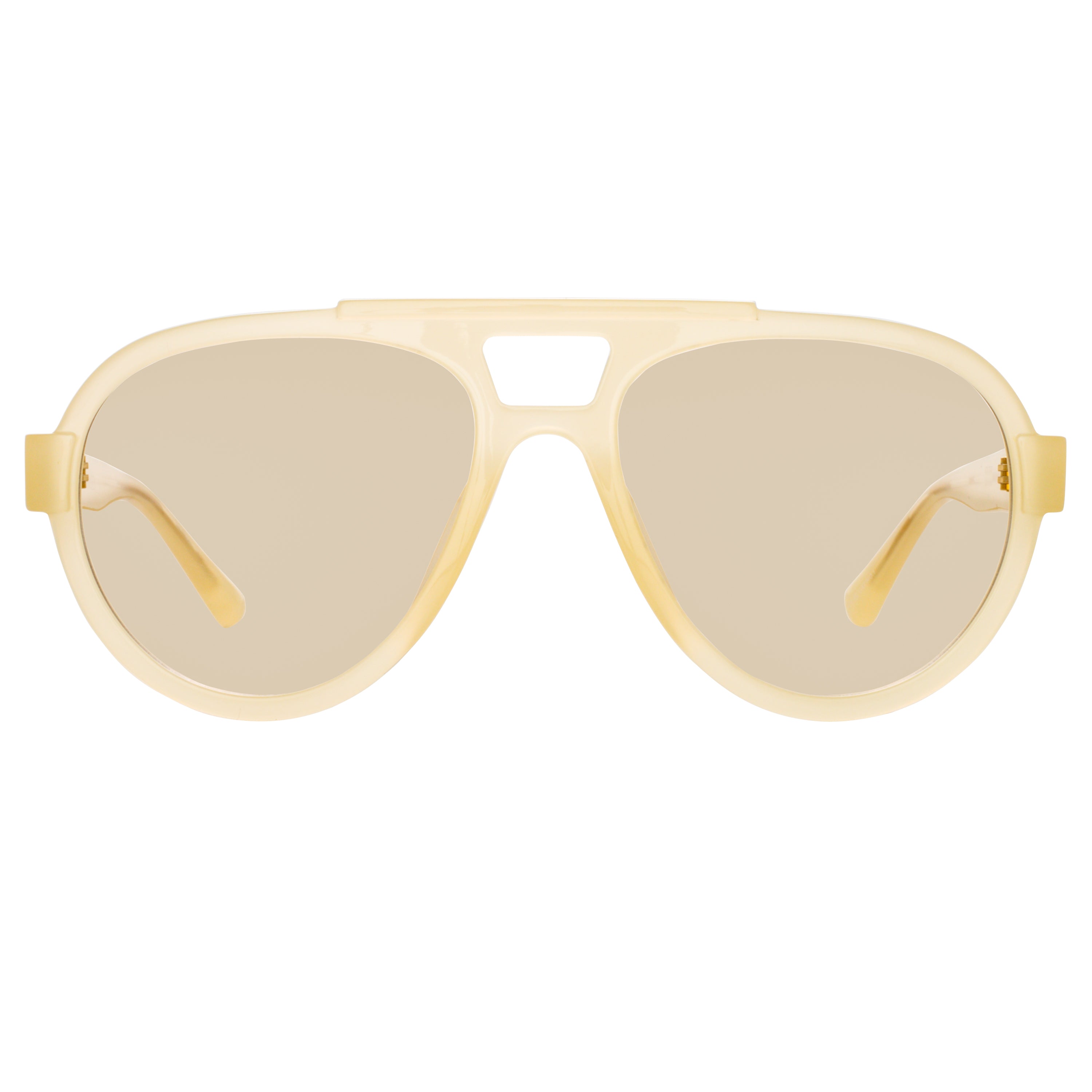 The Attico Jurgen Aviator Sunglasses in Yellow