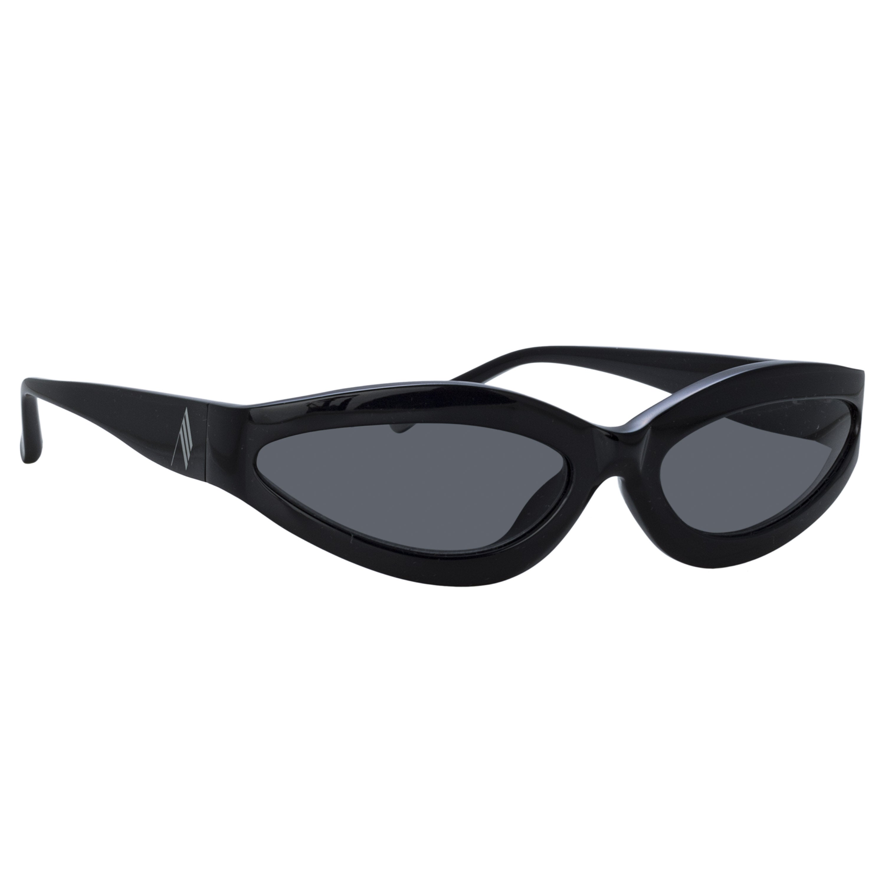 Agnes Wrap Sunglasses in Black