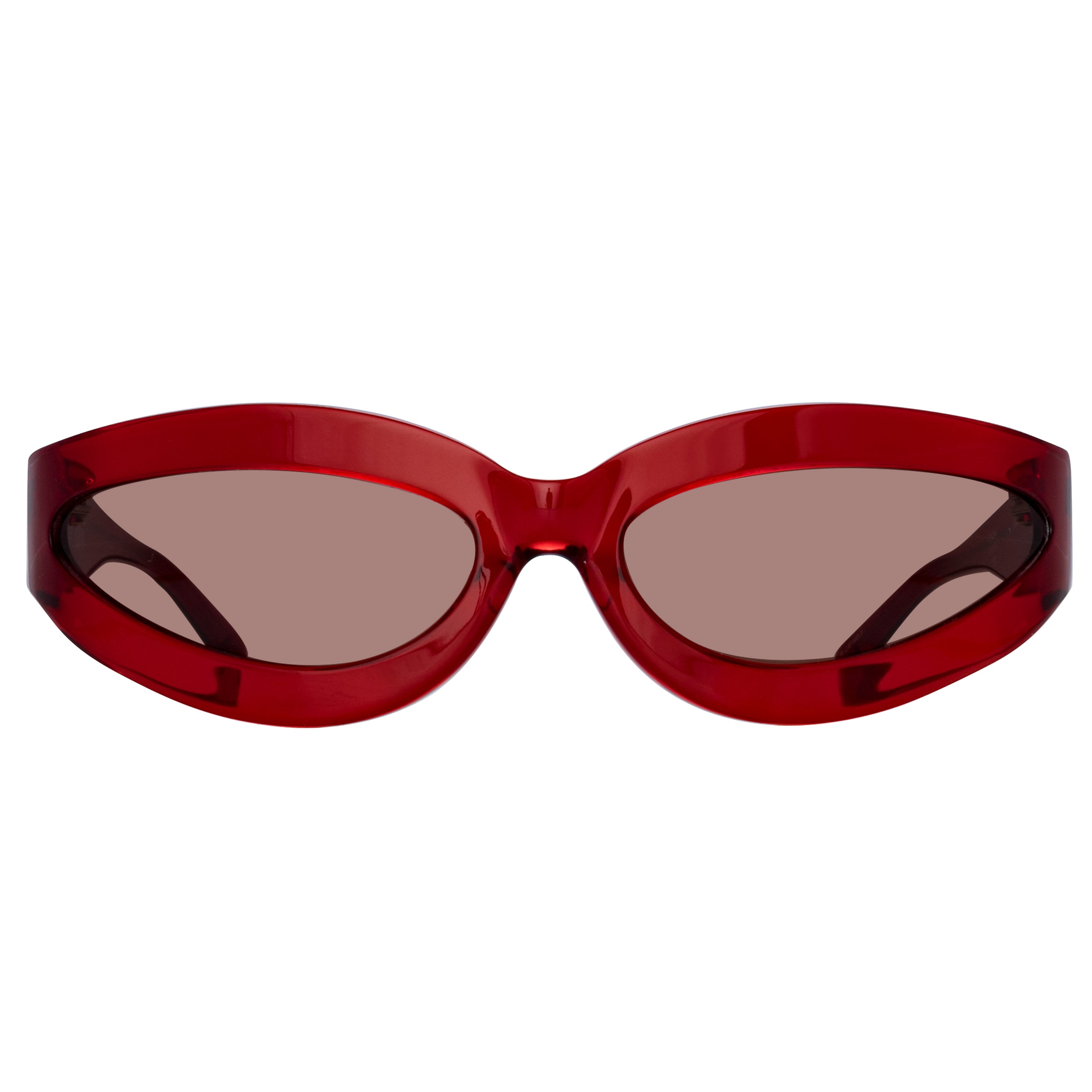 Agnes Wrap Sunglasses in Red