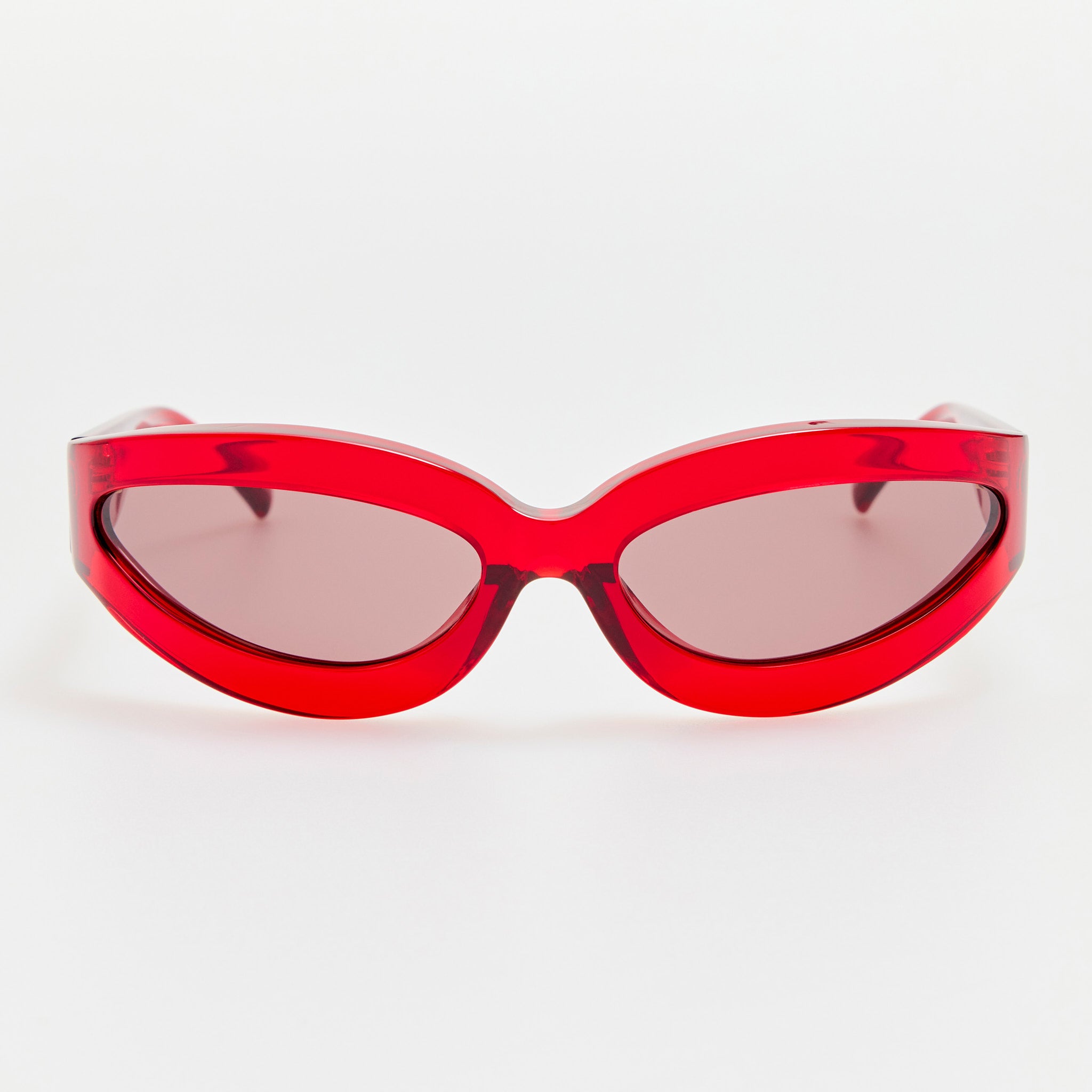 Agnes Wrap Sunglasses in Red