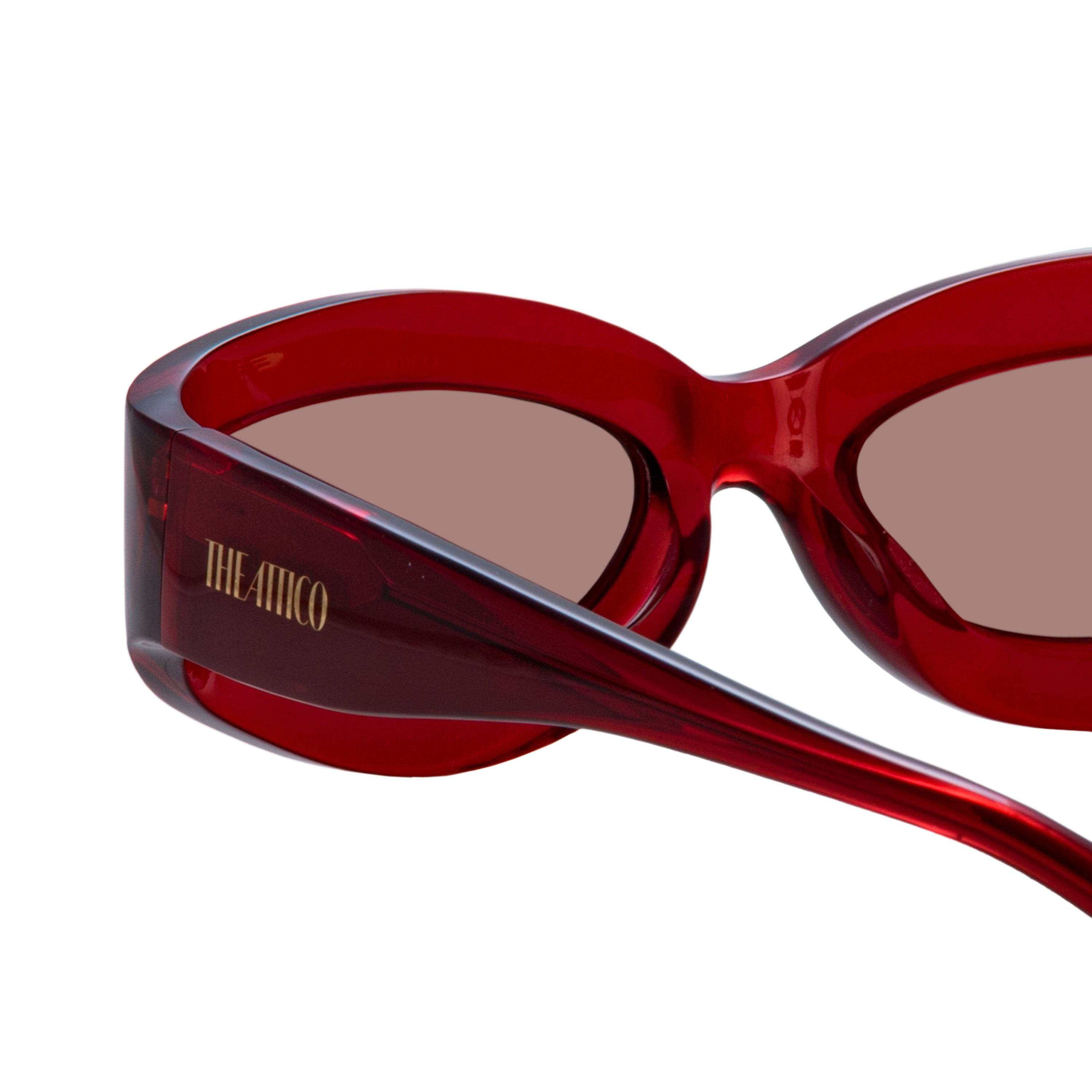 Agnes Wrap Sunglasses in Red