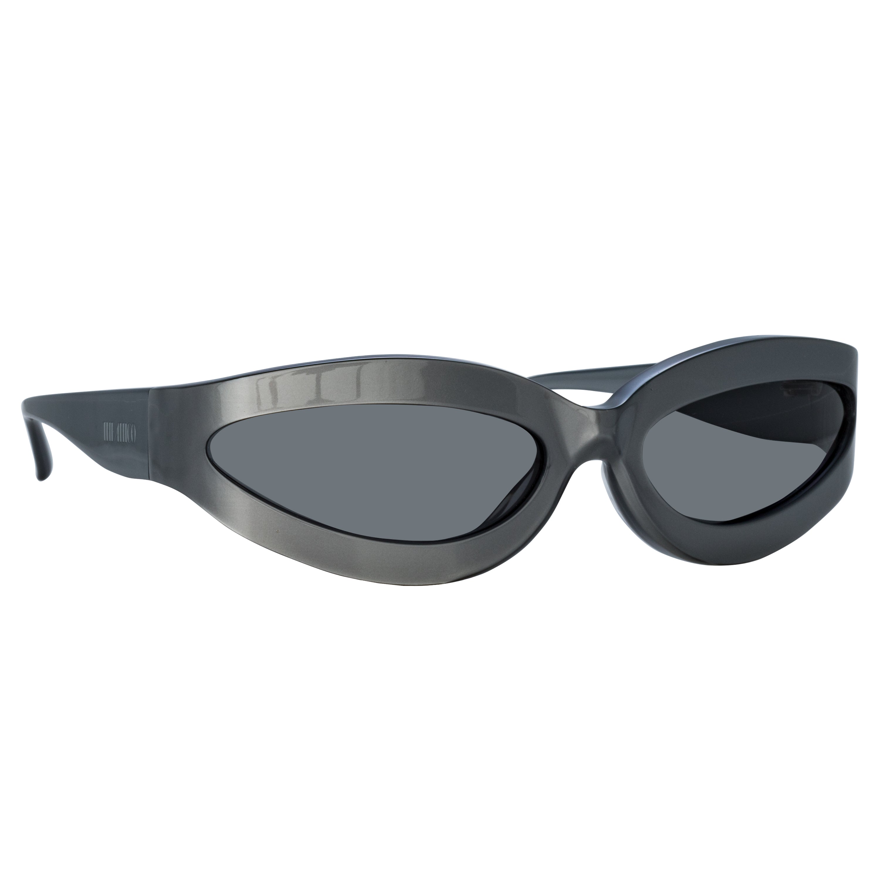 Agnes Wrap Sunglasses in Silver