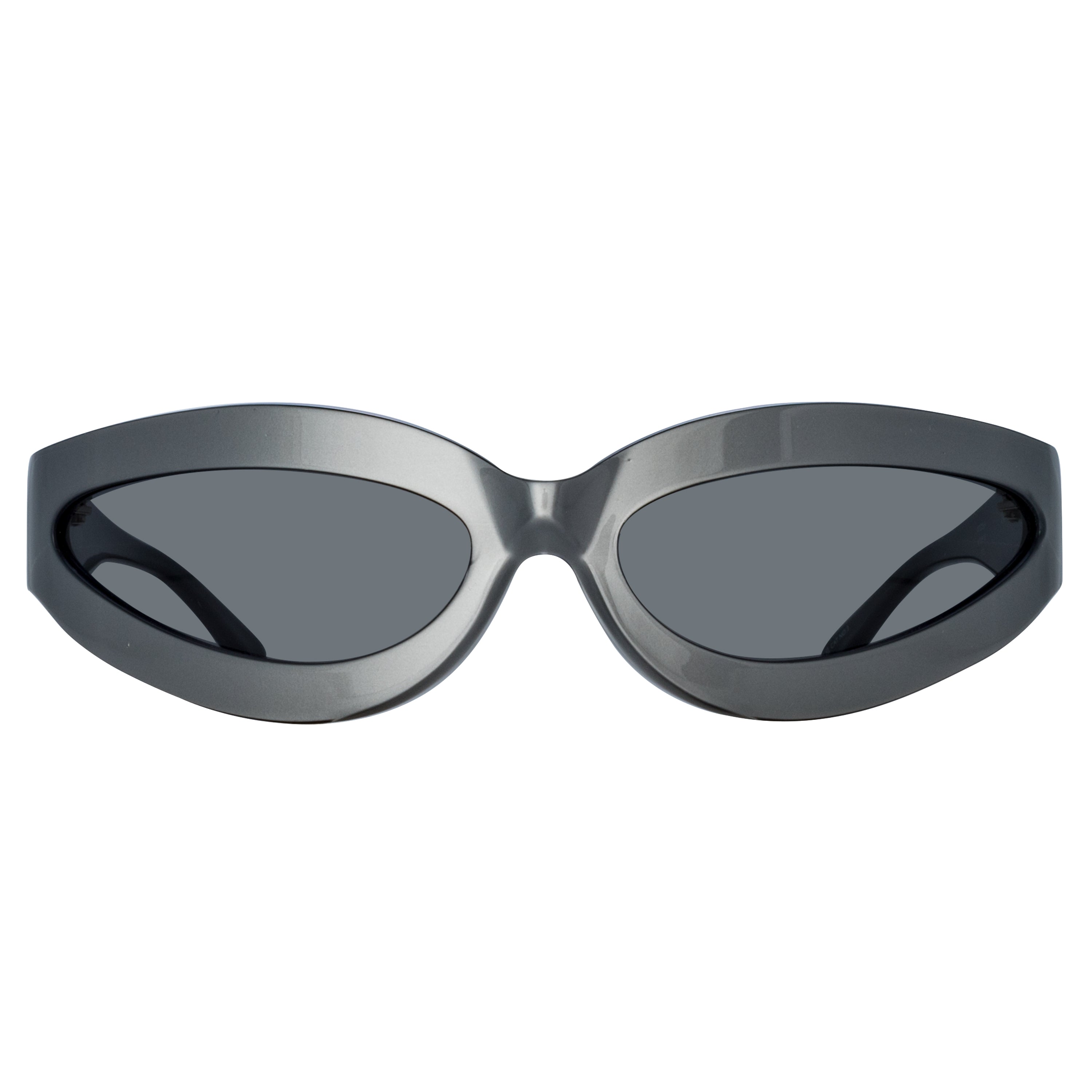 Agnes Wrap Sunglasses in Silver