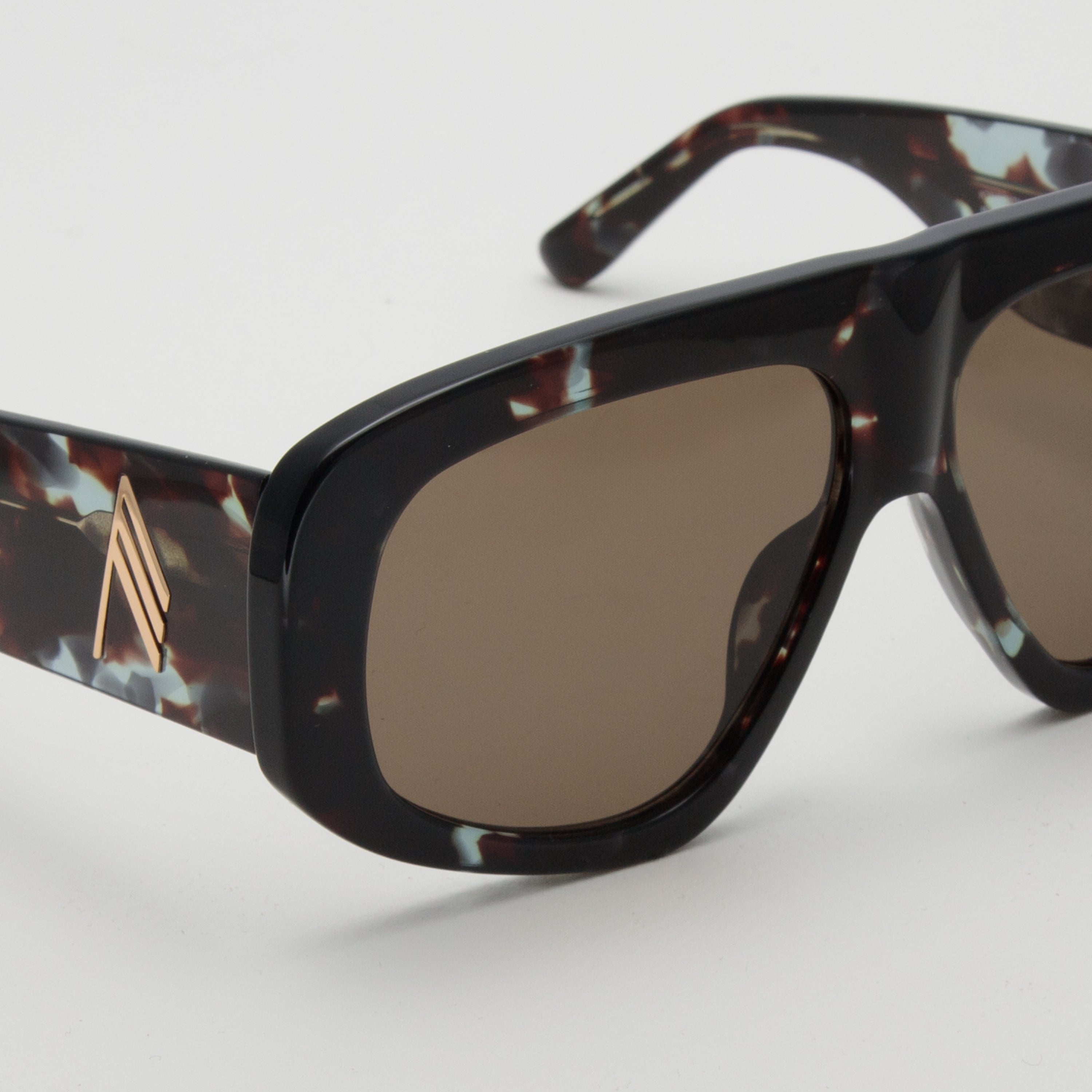 Milano Oversized Sunglasses in Green Tortoiseshell