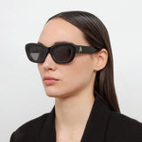 Rania Cat Eye Sunglasses in Black