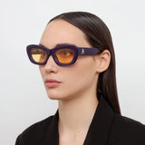 Rania Cat Eye Sunglasses in Purple