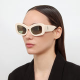 Harry Cat Eye Sunglasses in Ivory