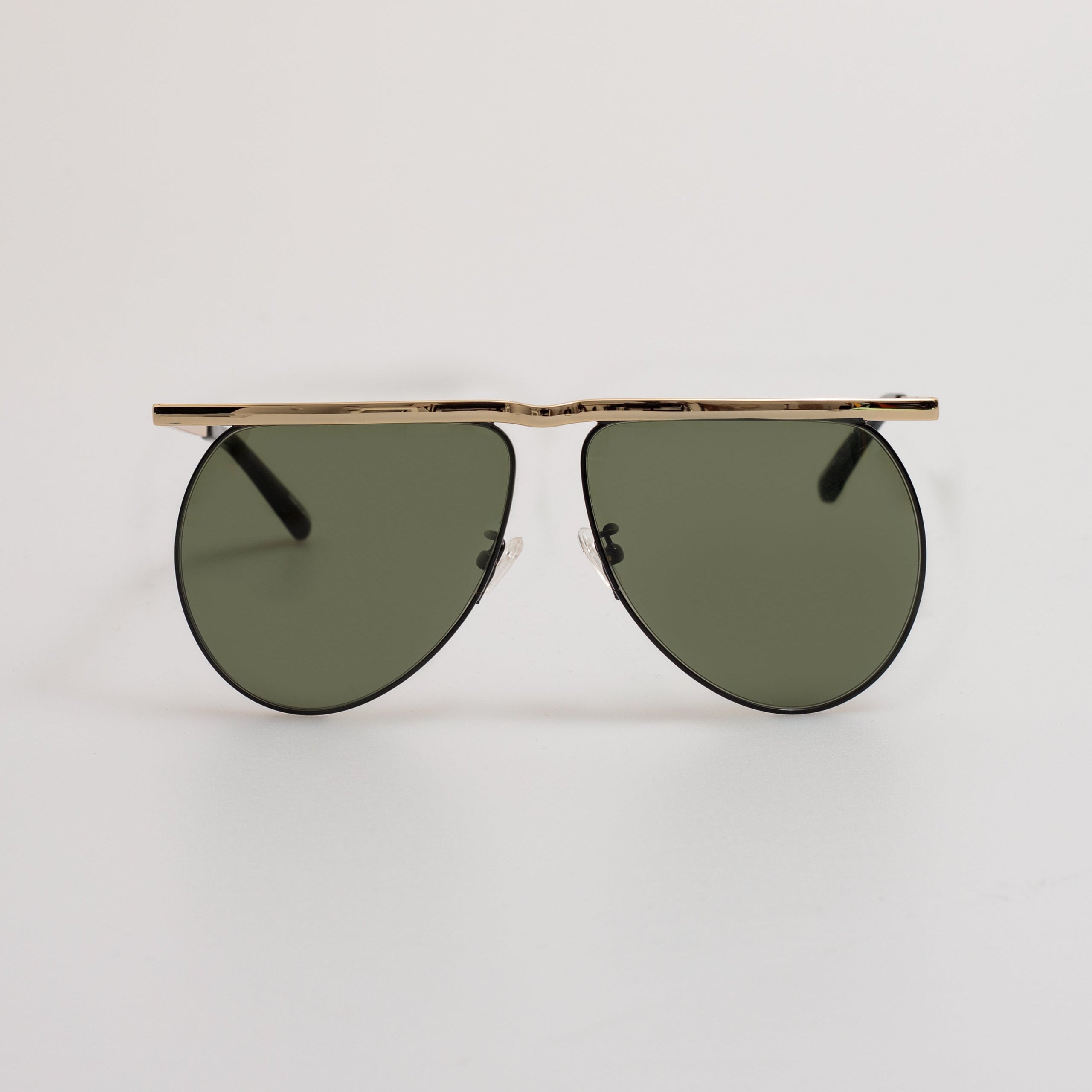Mina Aviator Sunglasses in Yellow Gold