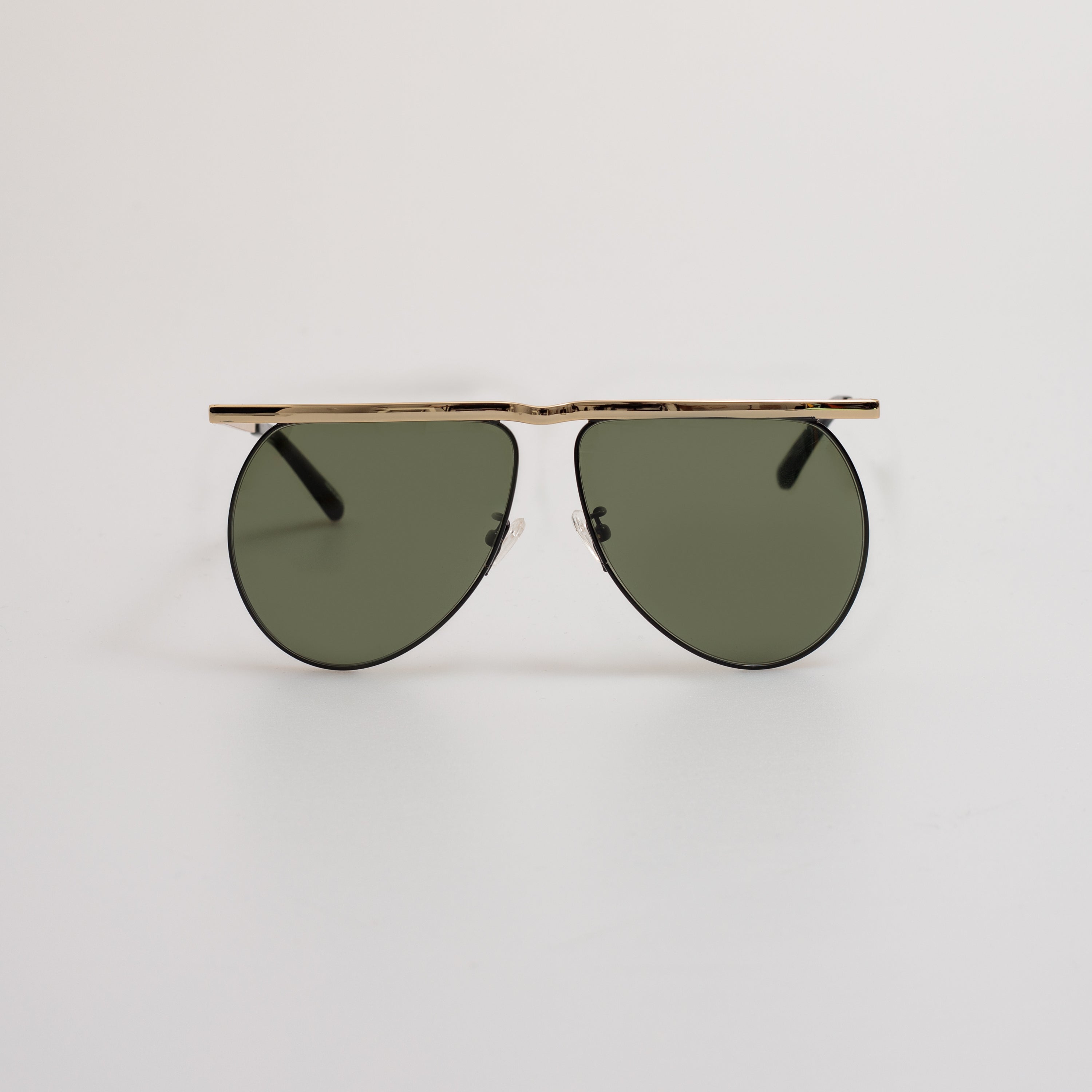 Mina Aviator Sunglasses in Yellow Gold