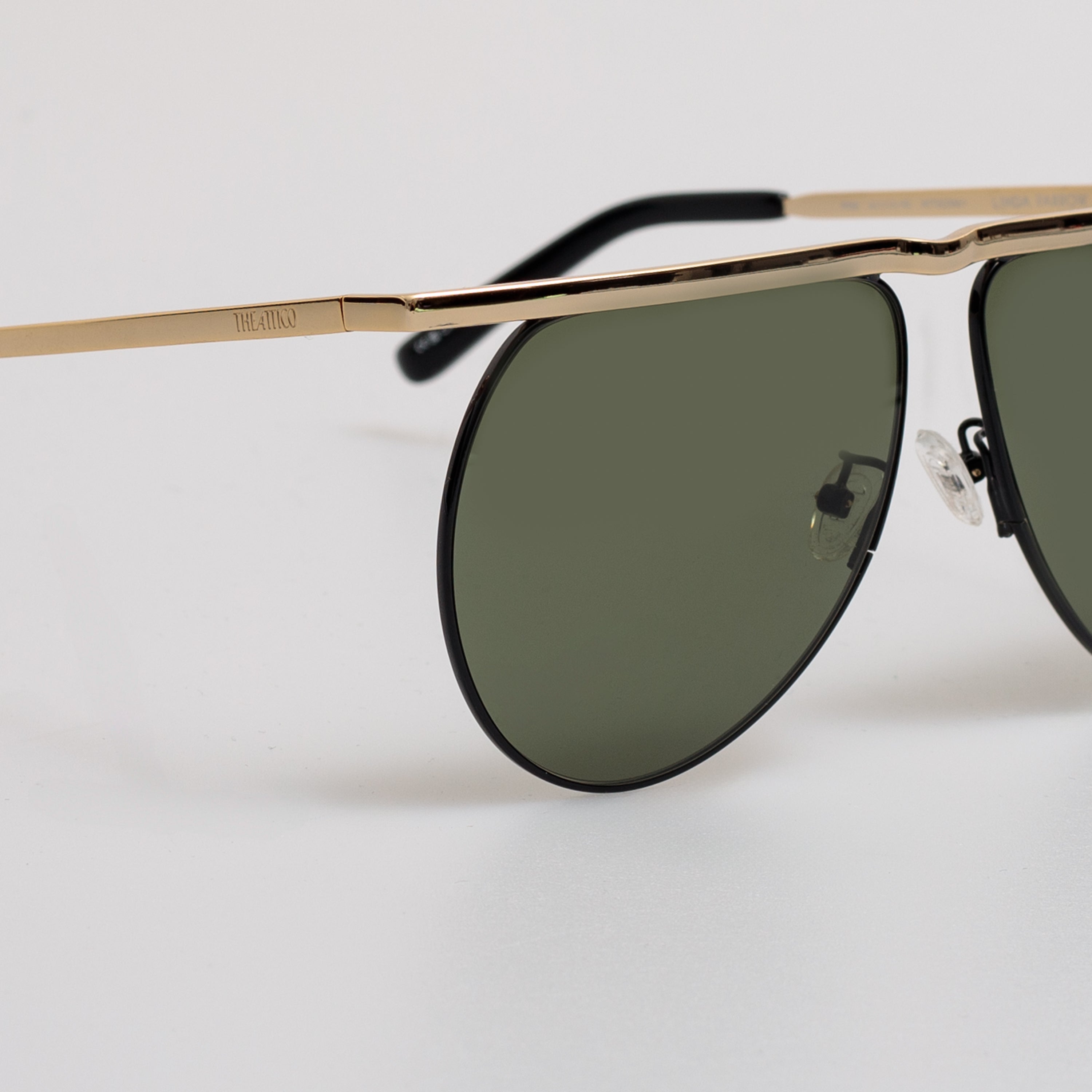 Mina Aviator Sunglasses in Yellow Gold