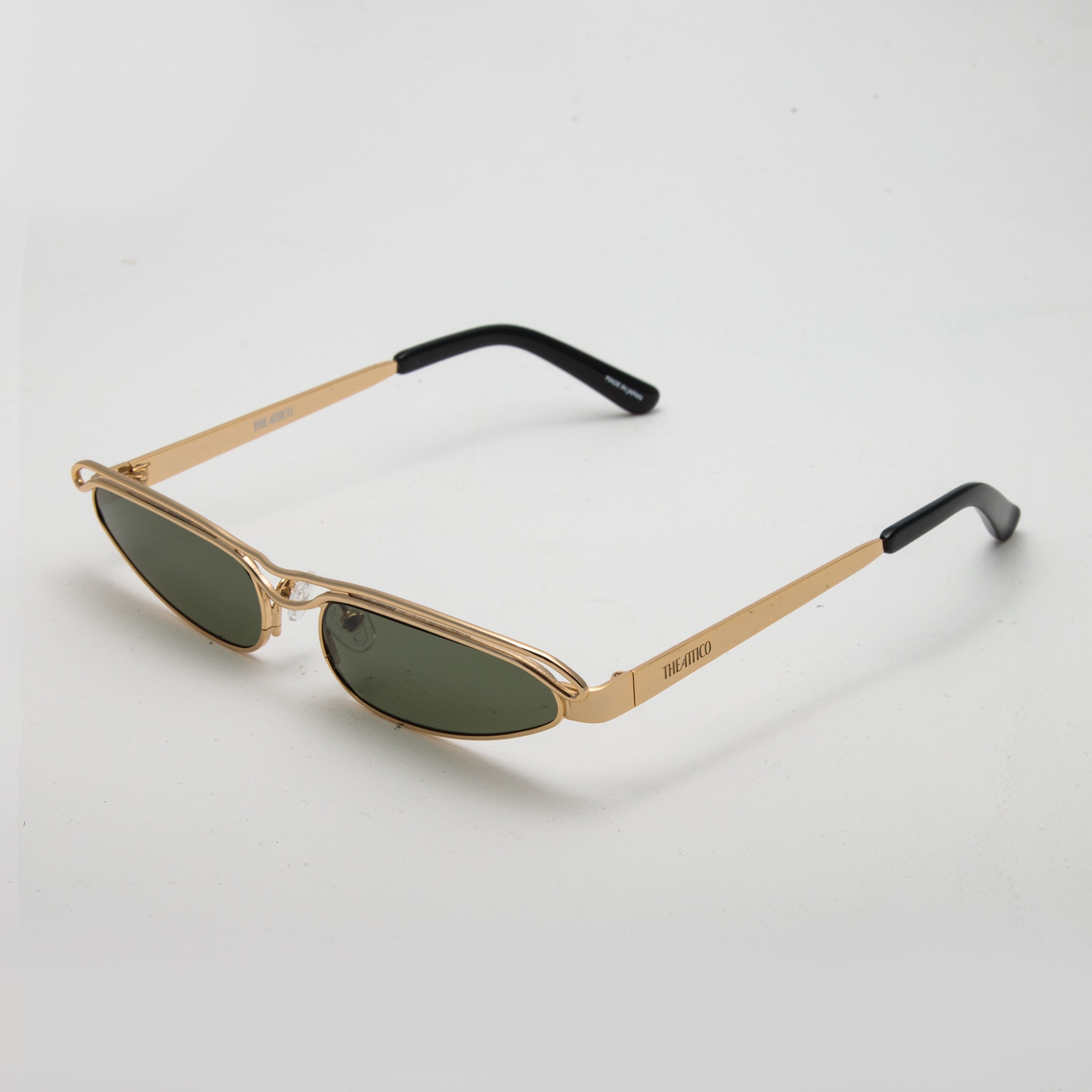 Norma Cat Eye Sunglasses in Yellow Gold