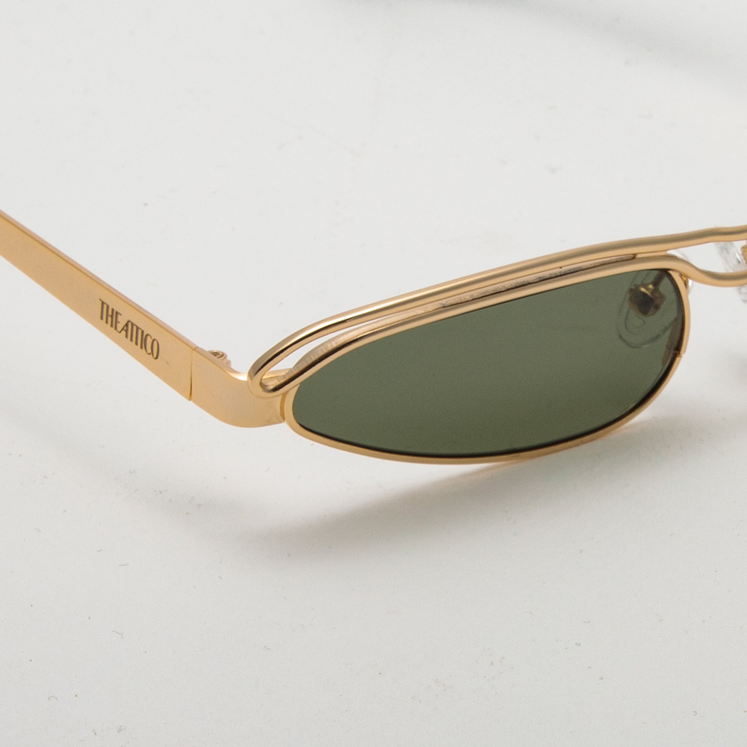 Norma Cat Eye Sunglasses in Yellow Gold