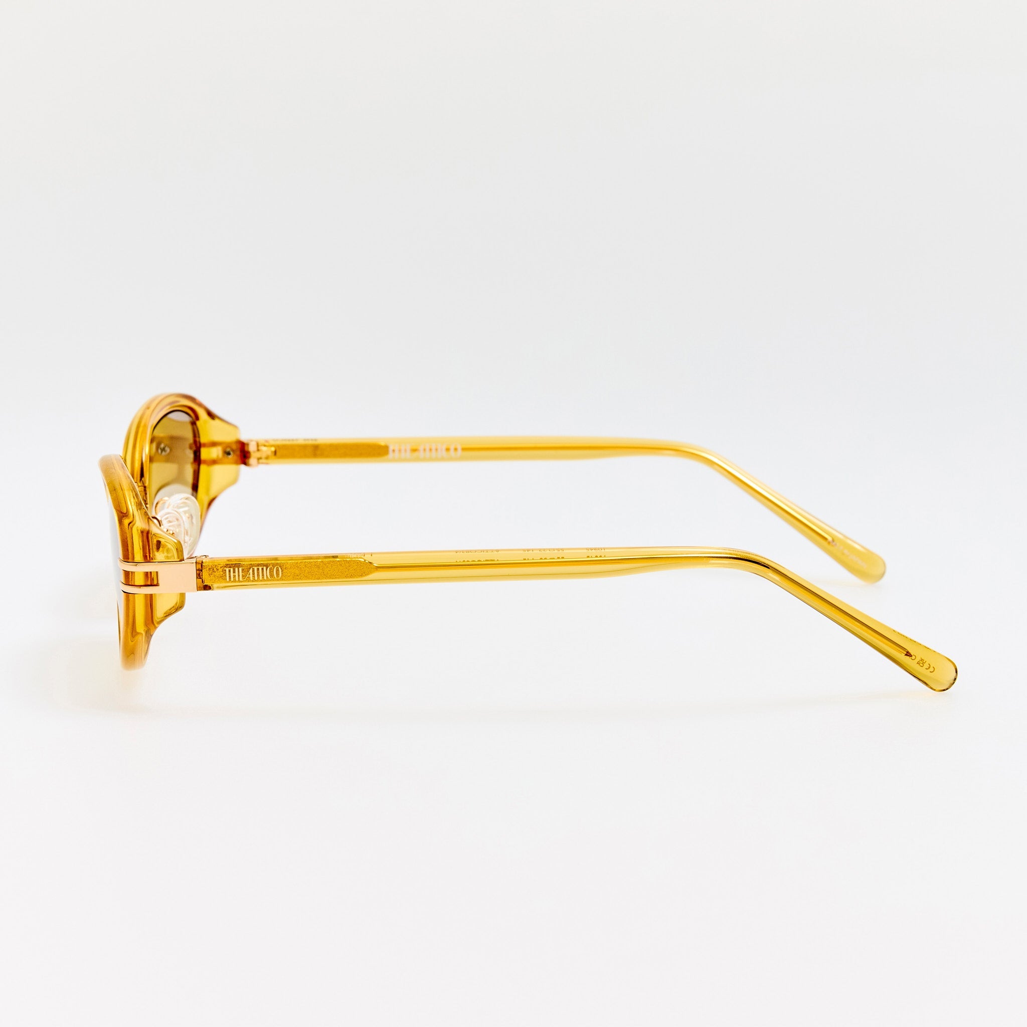 Ambra Oval Sunglasses in Mustard