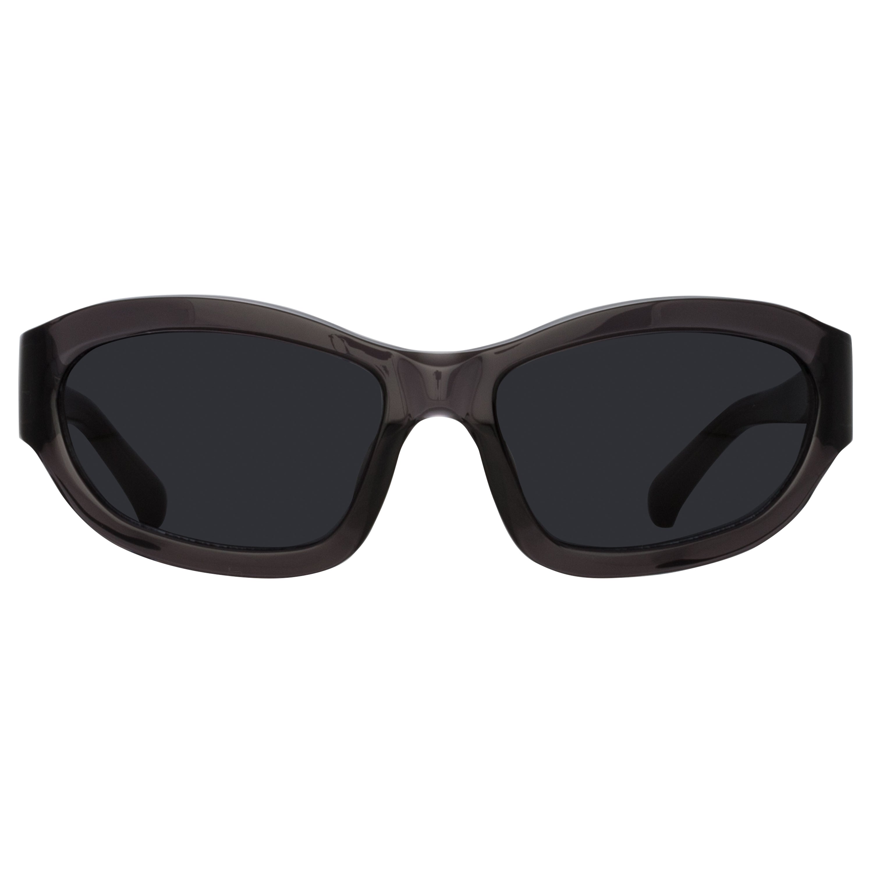 Wrap Sunglasses in Dark Brown