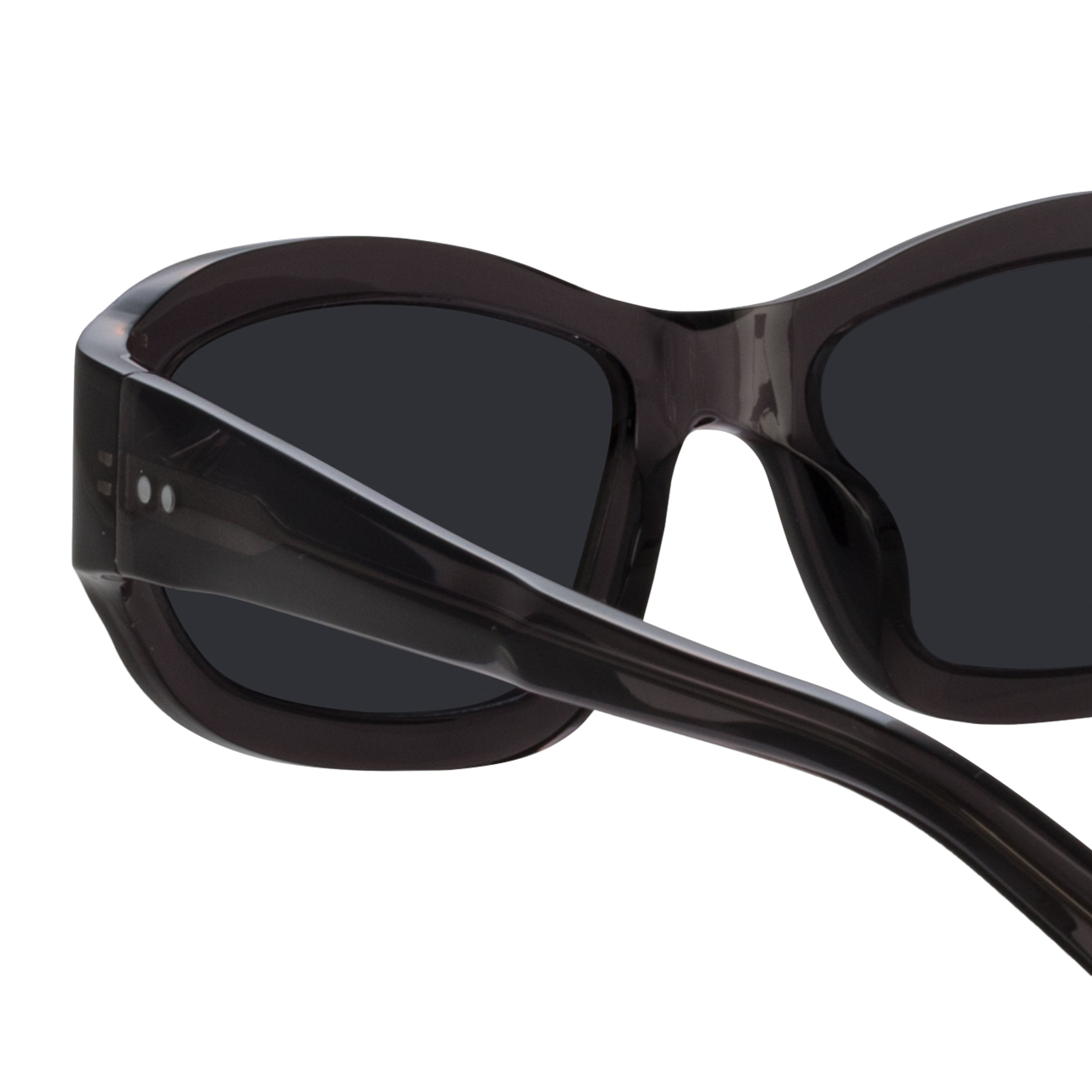 Wrap Sunglasses in Dark Brown