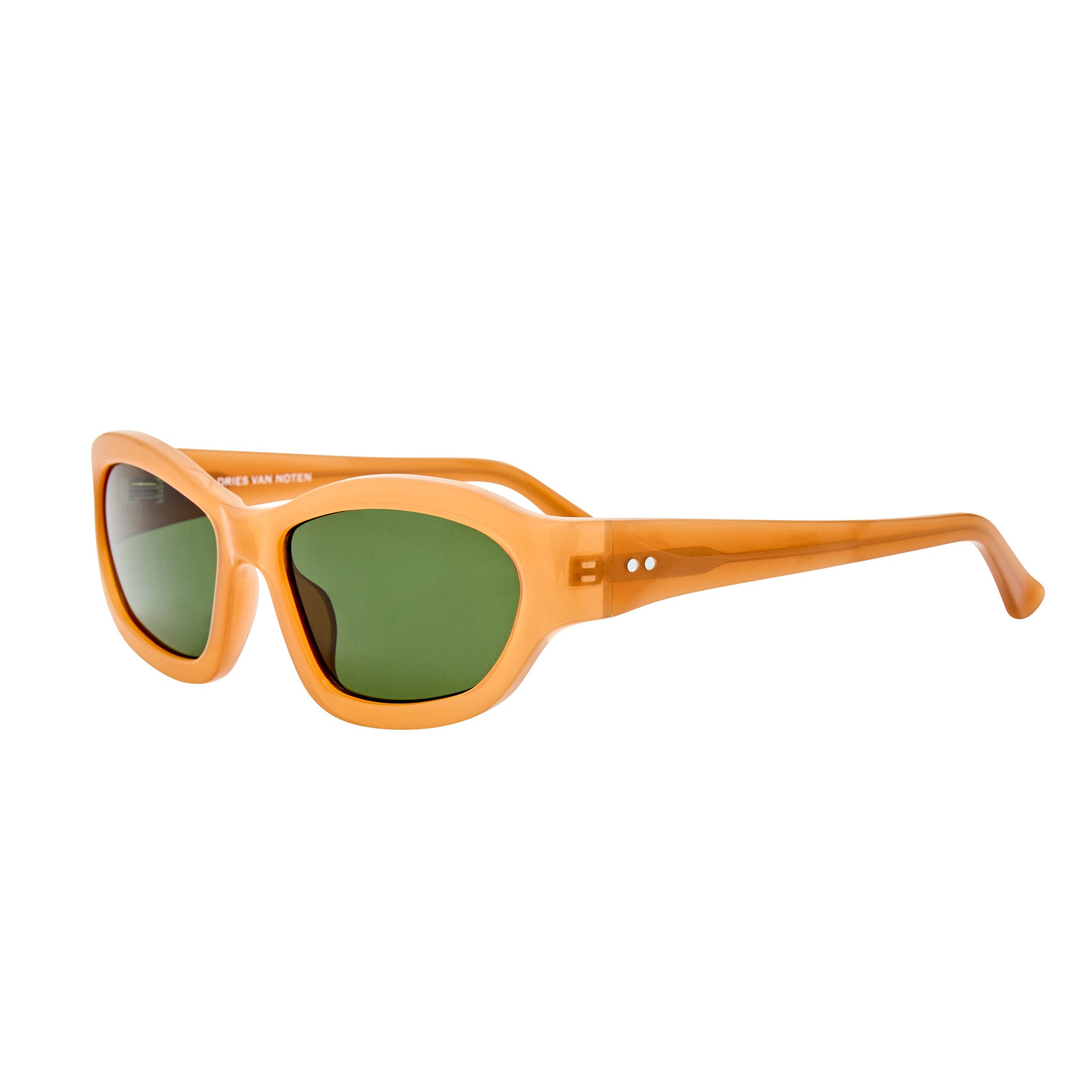 Wrap Sunglasses in Dark Camel