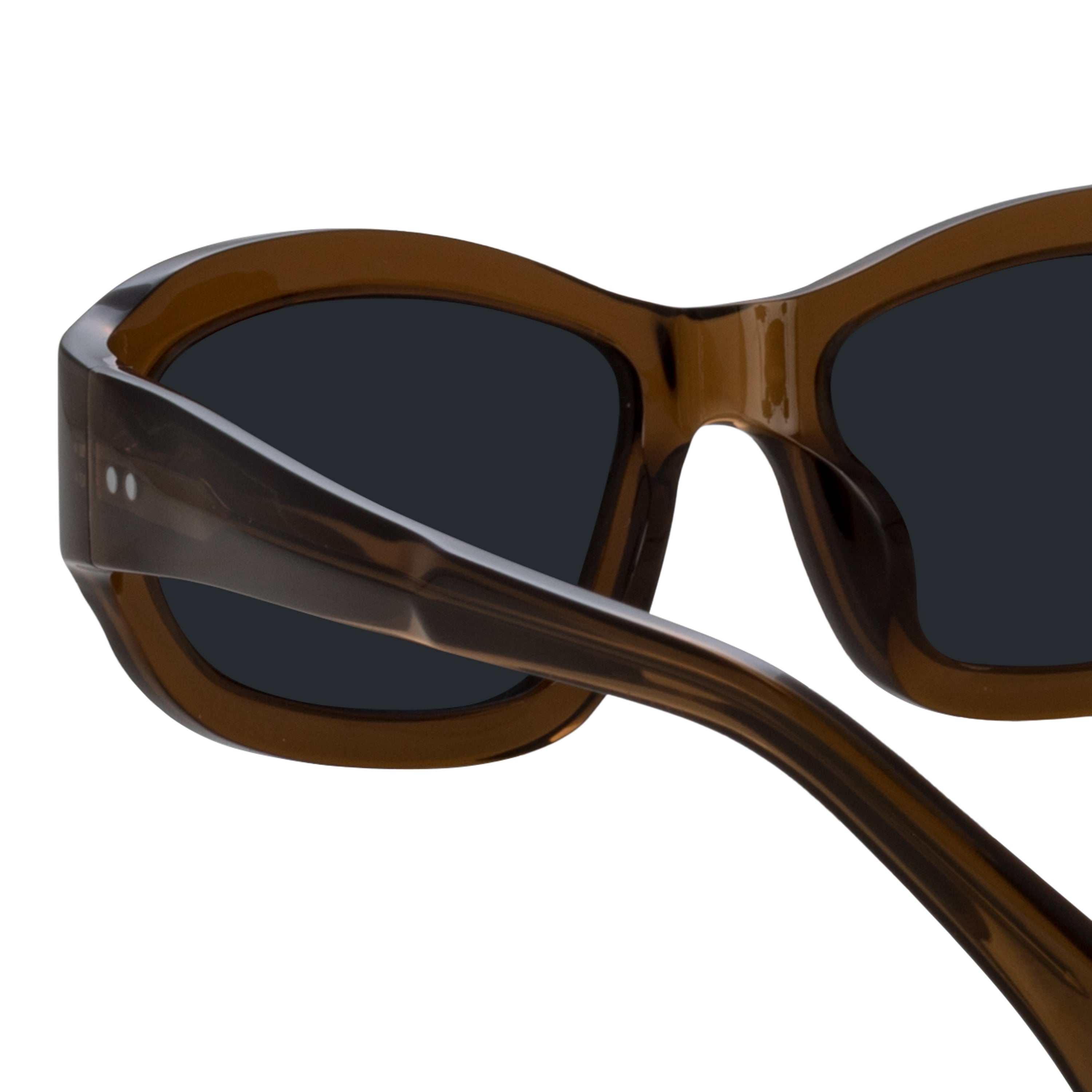 Wrap Sunglasses in Dark Camel