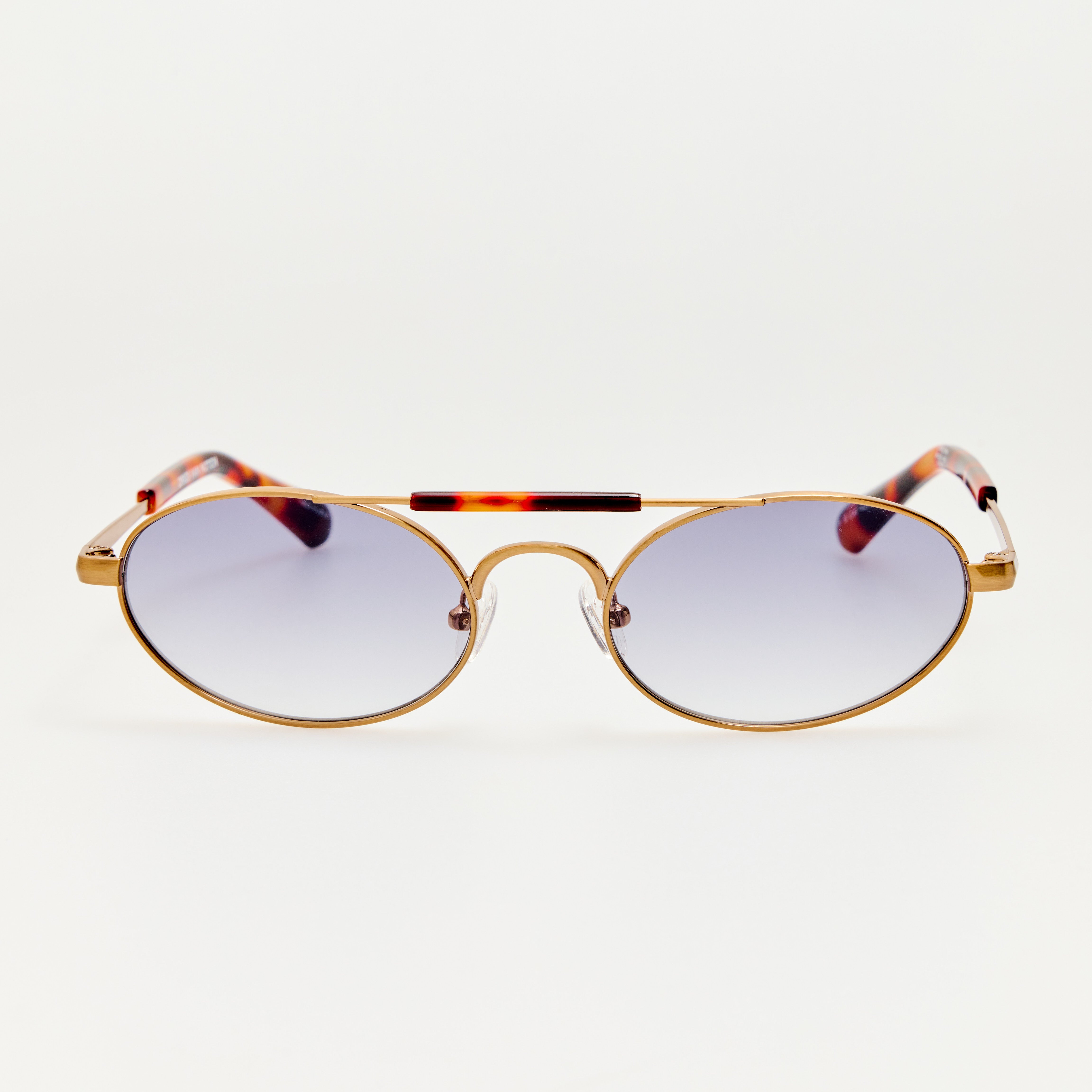 Oval Sunglasses in Gold and Tortoiseshell