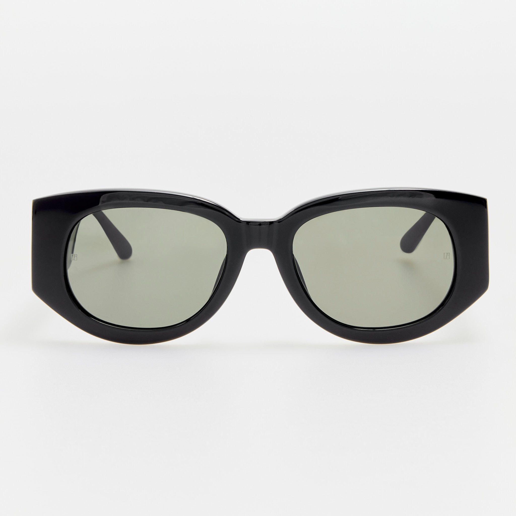 Debbie Sunglasses in Black with Diamonds and 22K Gold