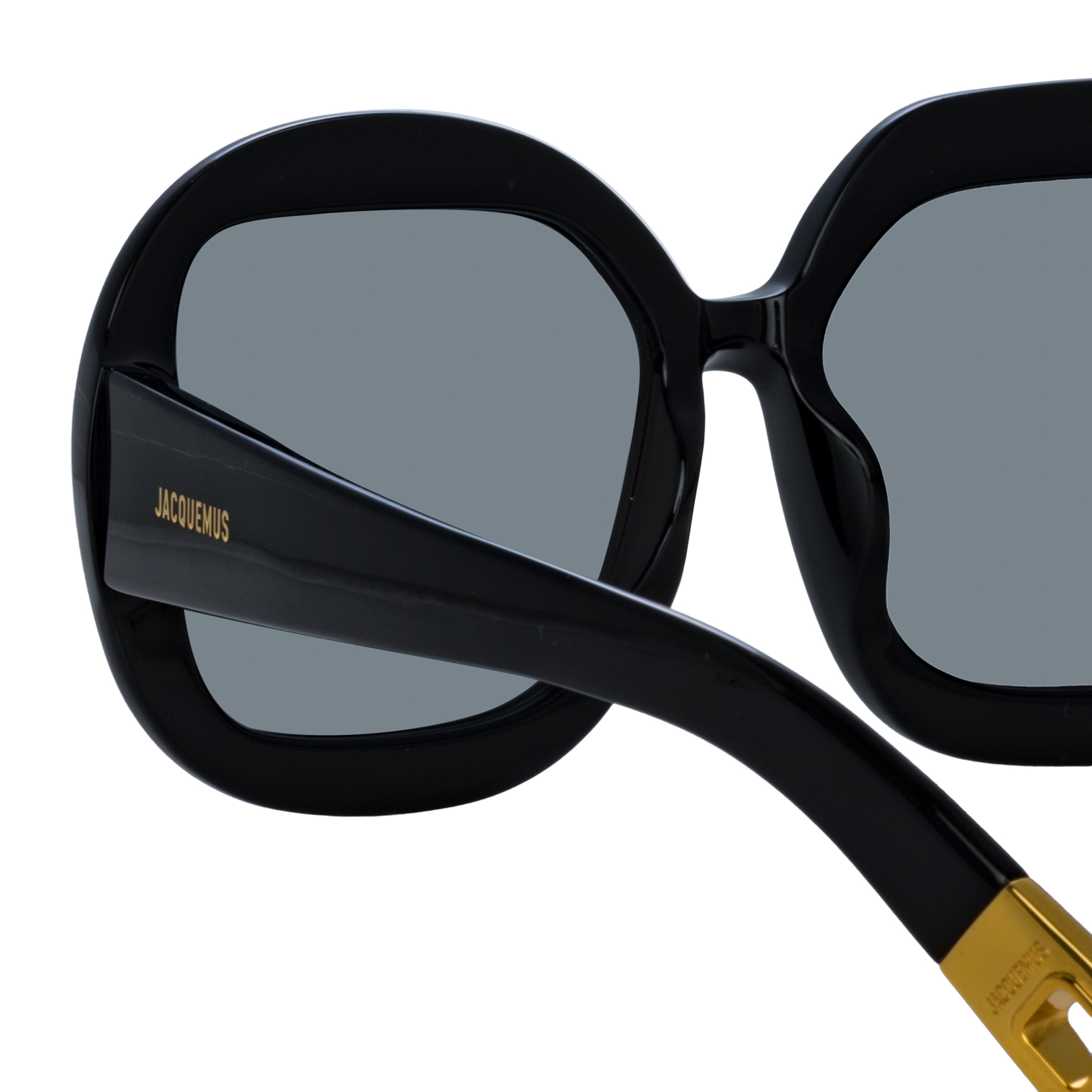 Carre Rond Square Sunglasses in Black