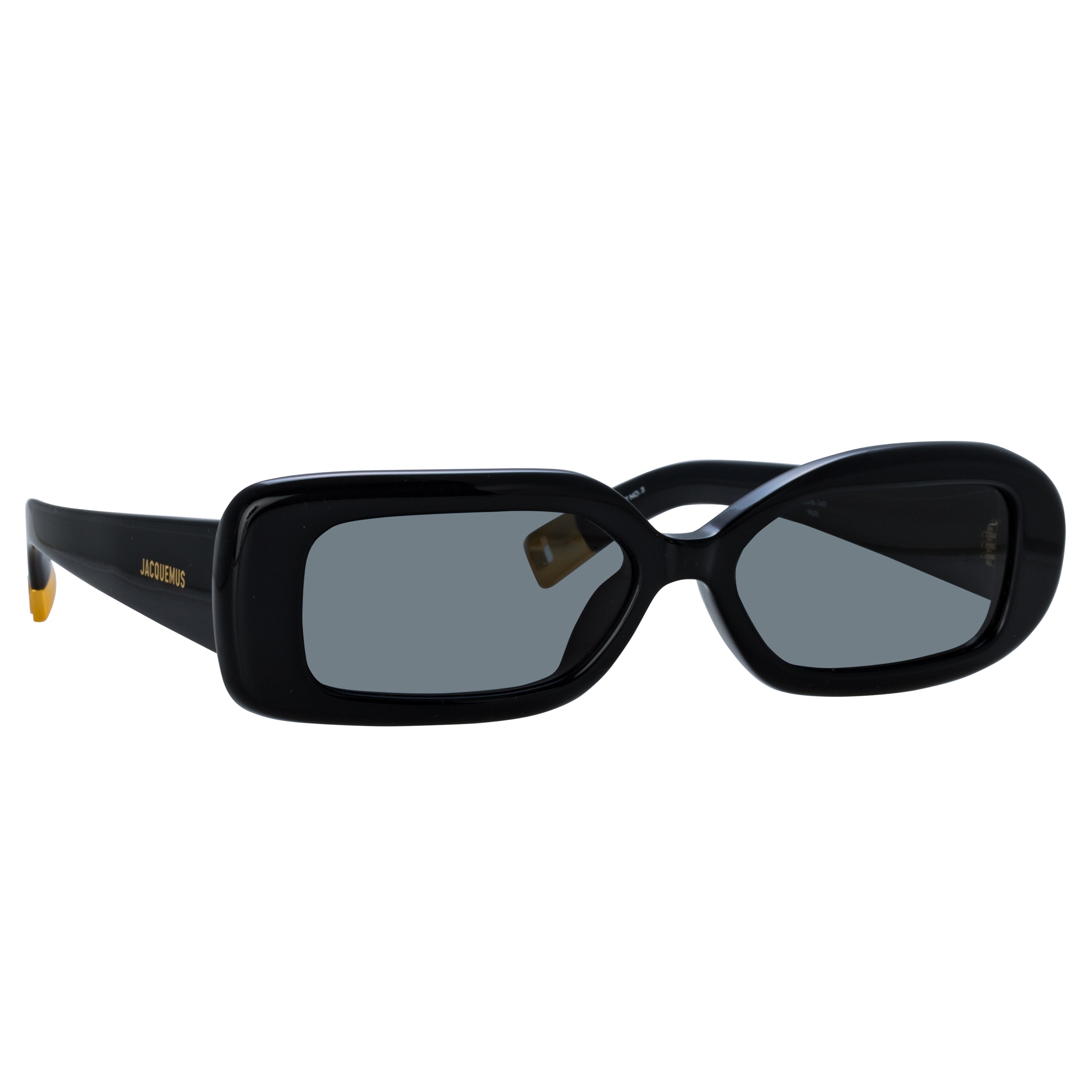 Rond Rectangular Sunglasses in Black