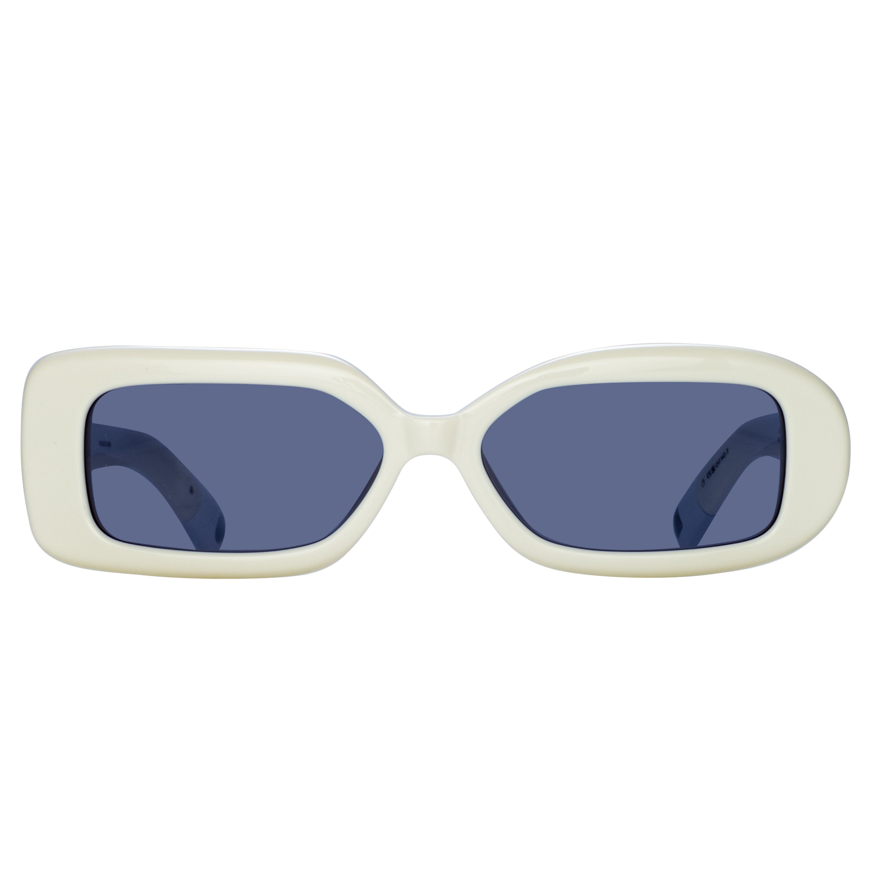 Rond Rectangular Sunglasses in White