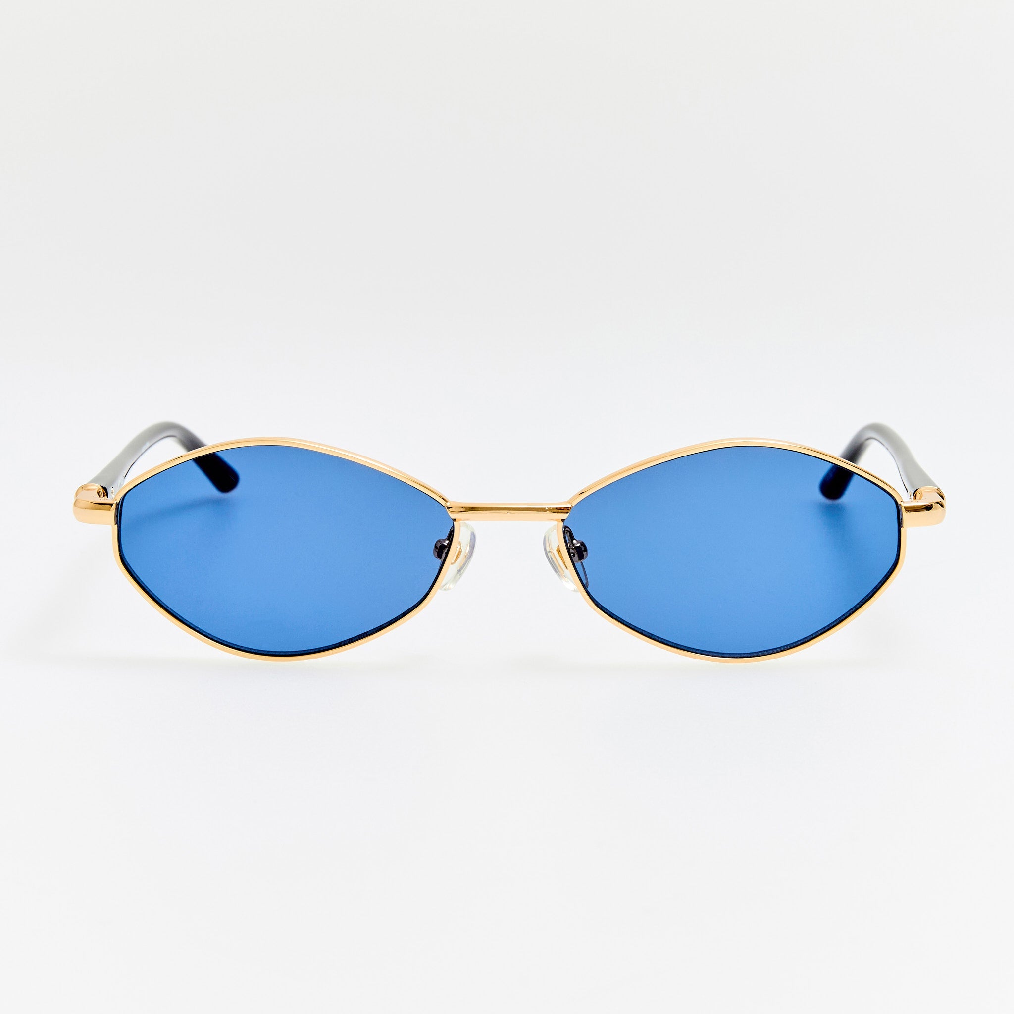 Sirocco Sunglasses in Light Gold and Navy