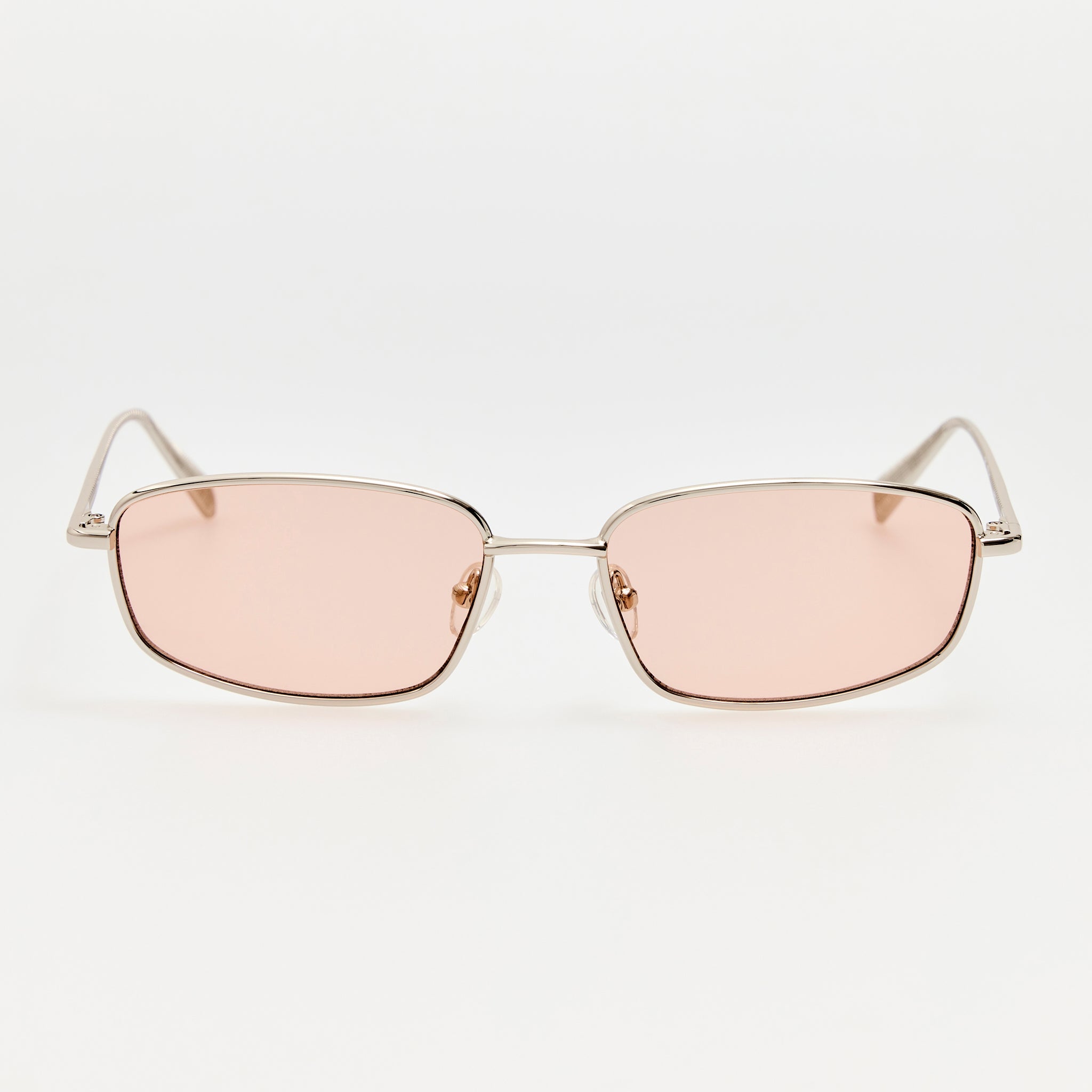 Palma Sunglasses in Silver and Blush