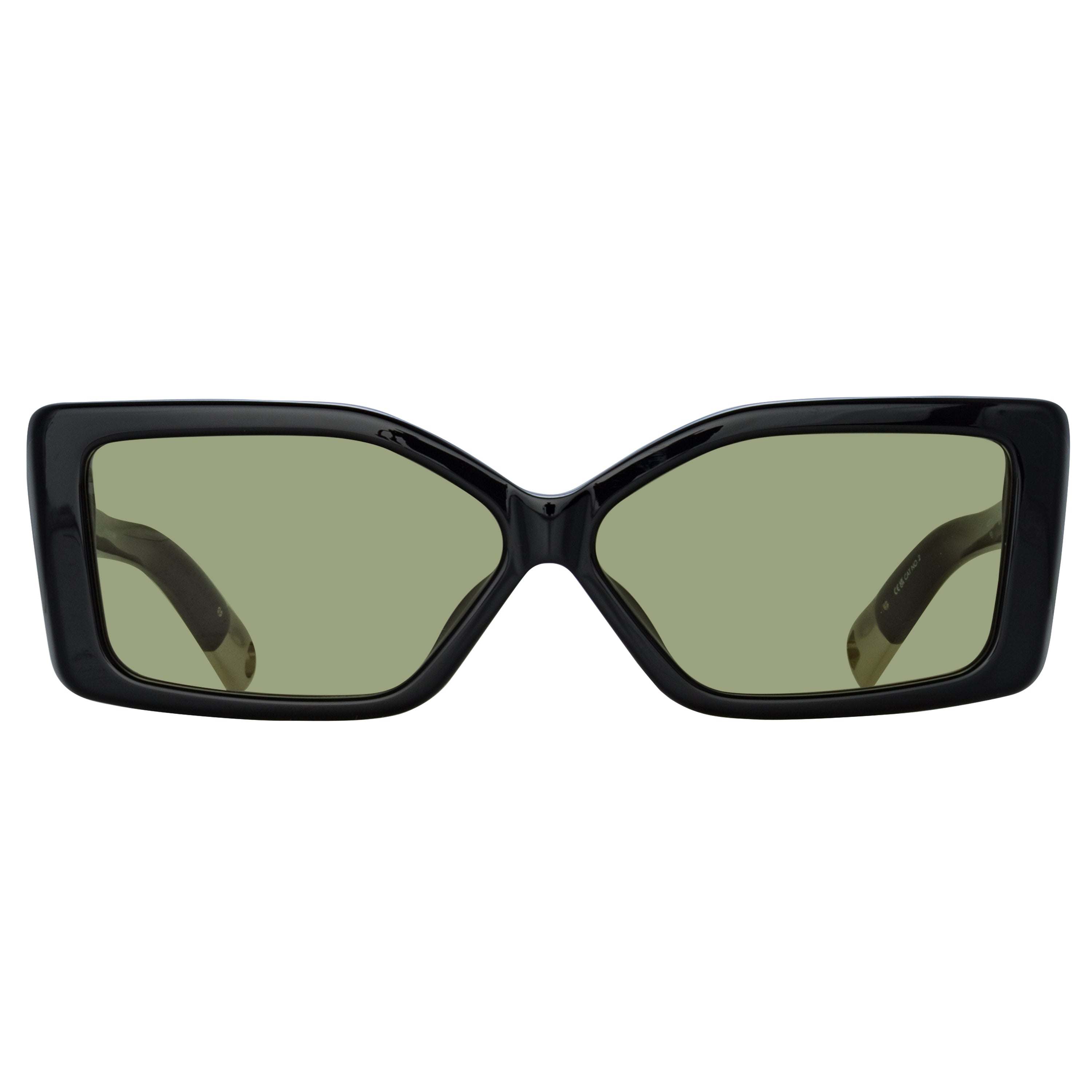 Spiaggia Angular Sunglasses in Black