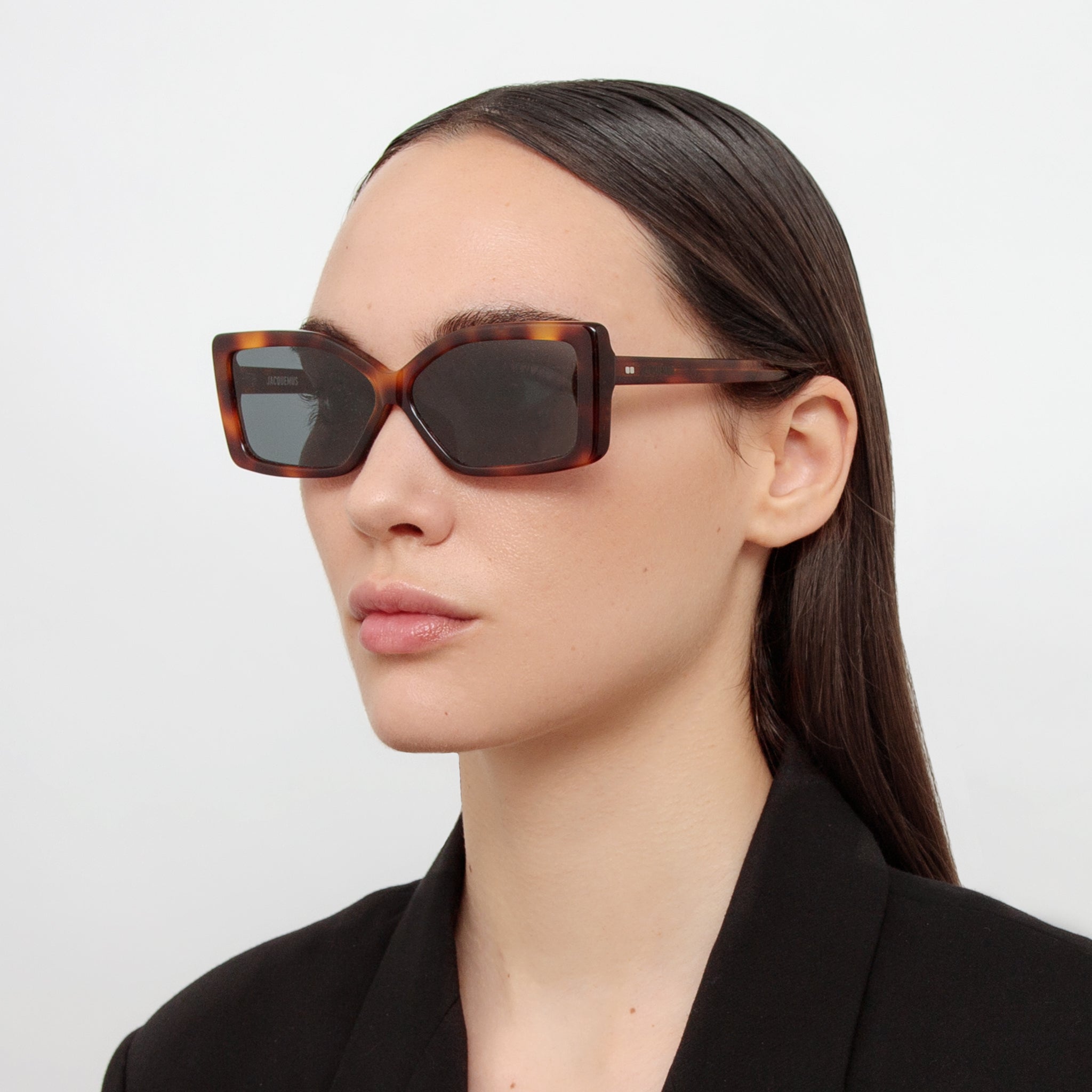 Spiaggia Angular Sunglasses in Tortoiseshell