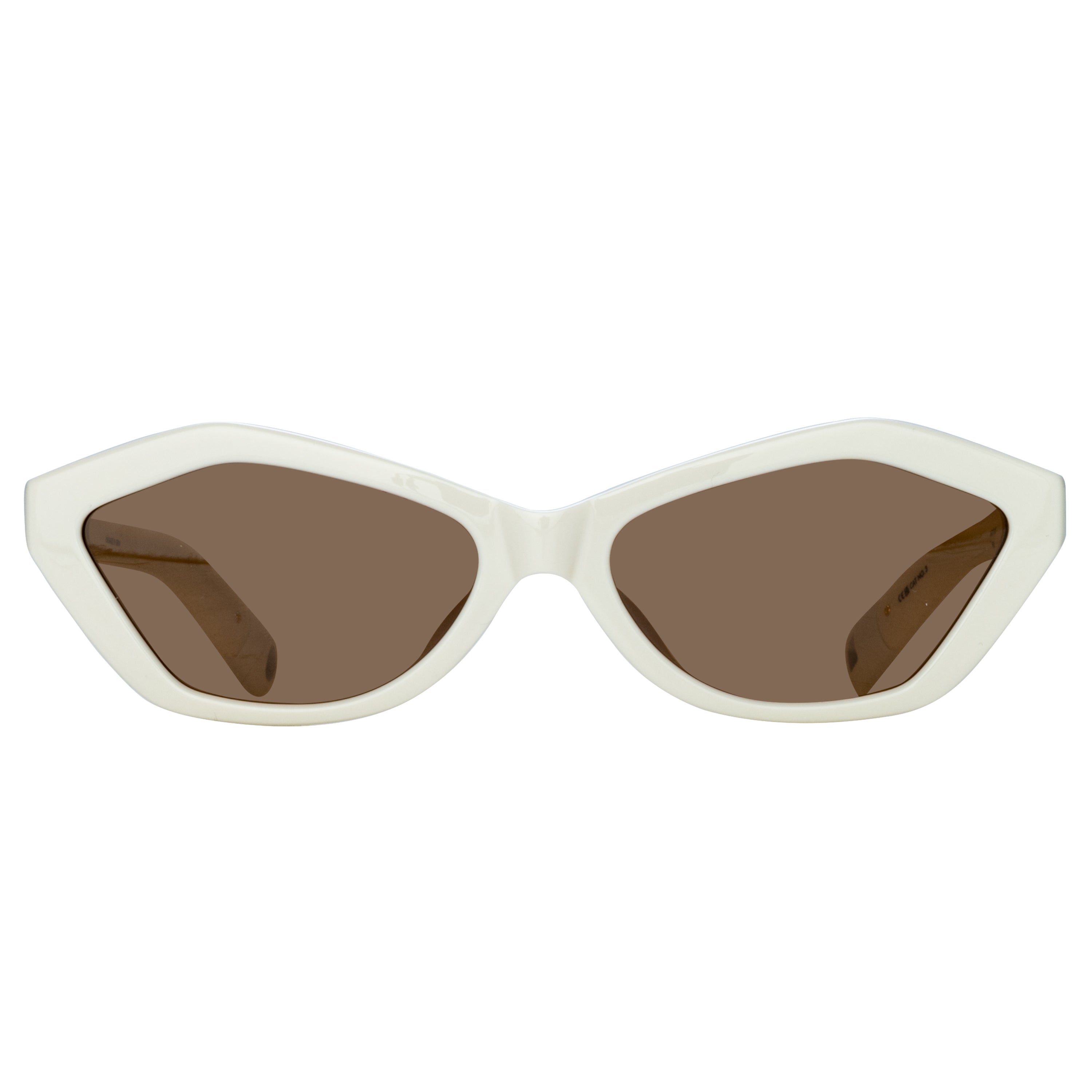 Bambino Angular Sunglasses in White