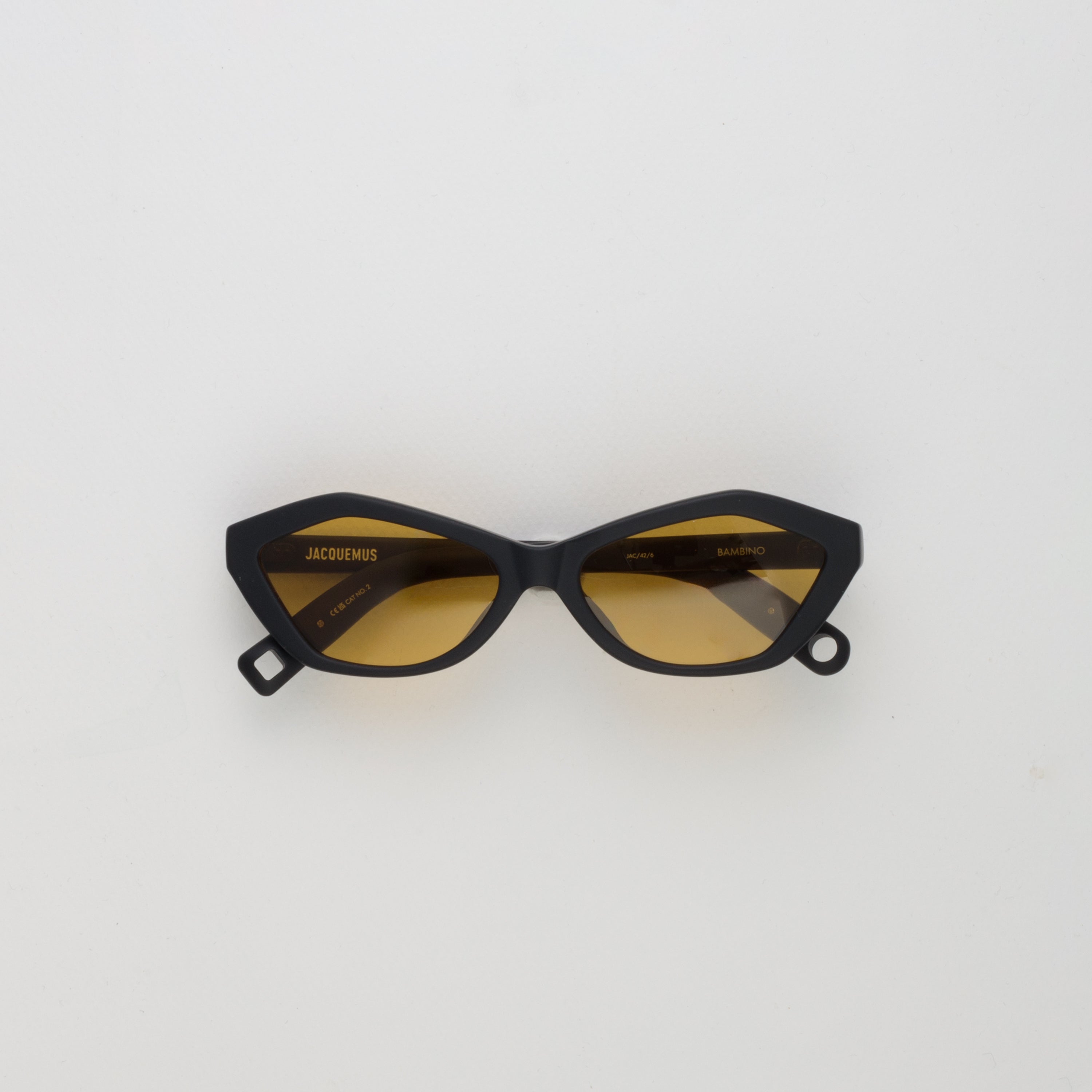 Bambino Angular Sunglasses in Matt Black