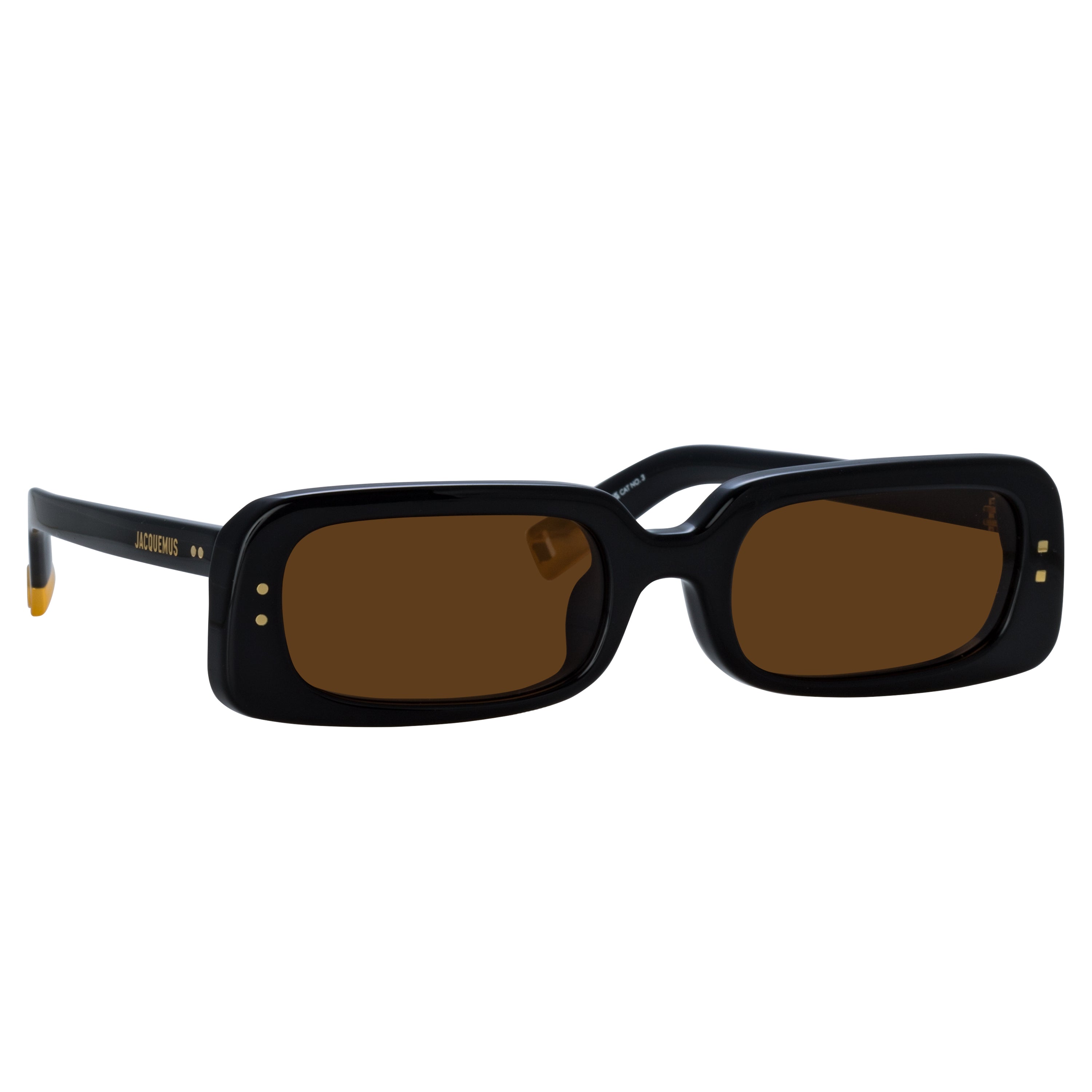 Azzurro Rectangular Sunglasses in Black