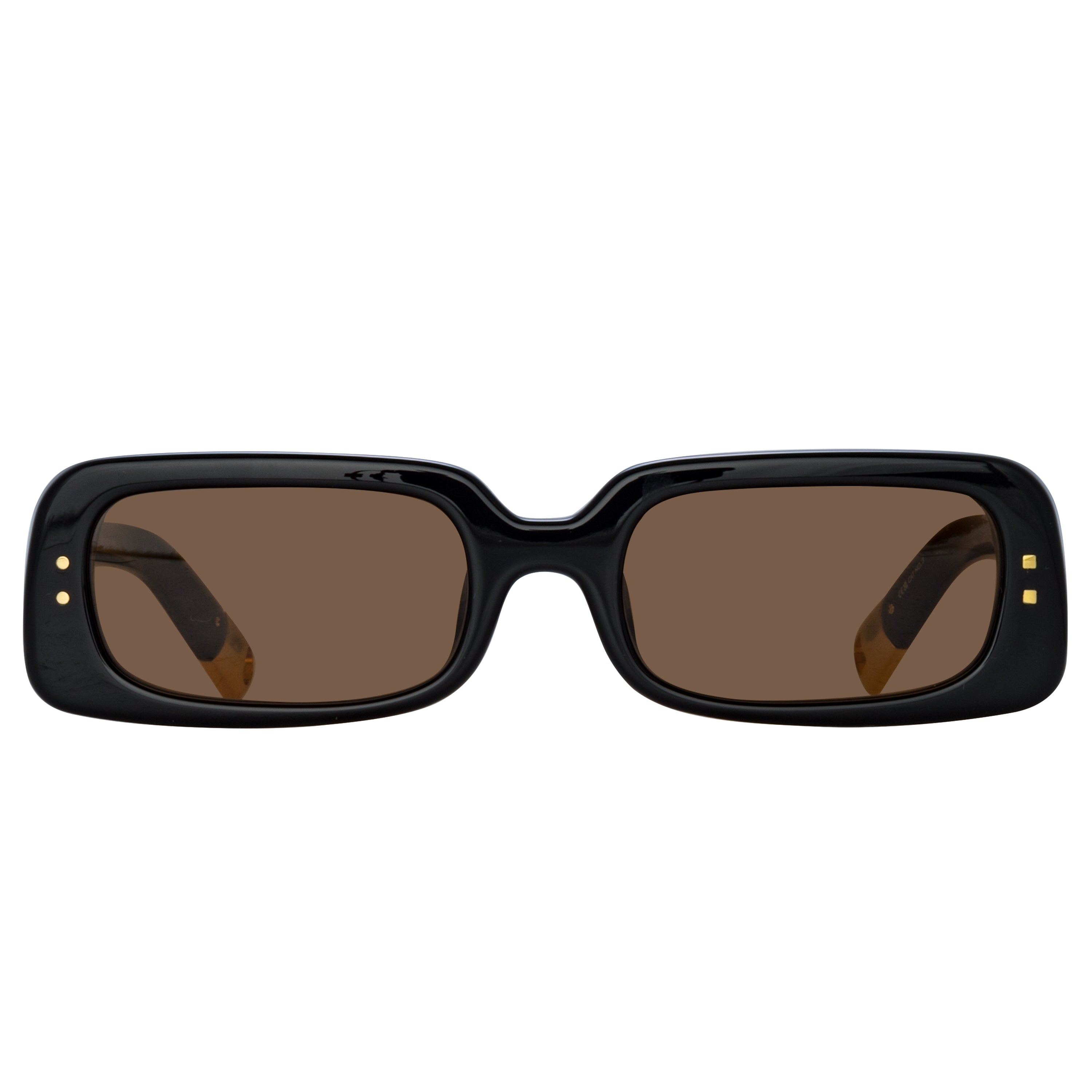 Azzurro Rectangular Sunglasses in Black