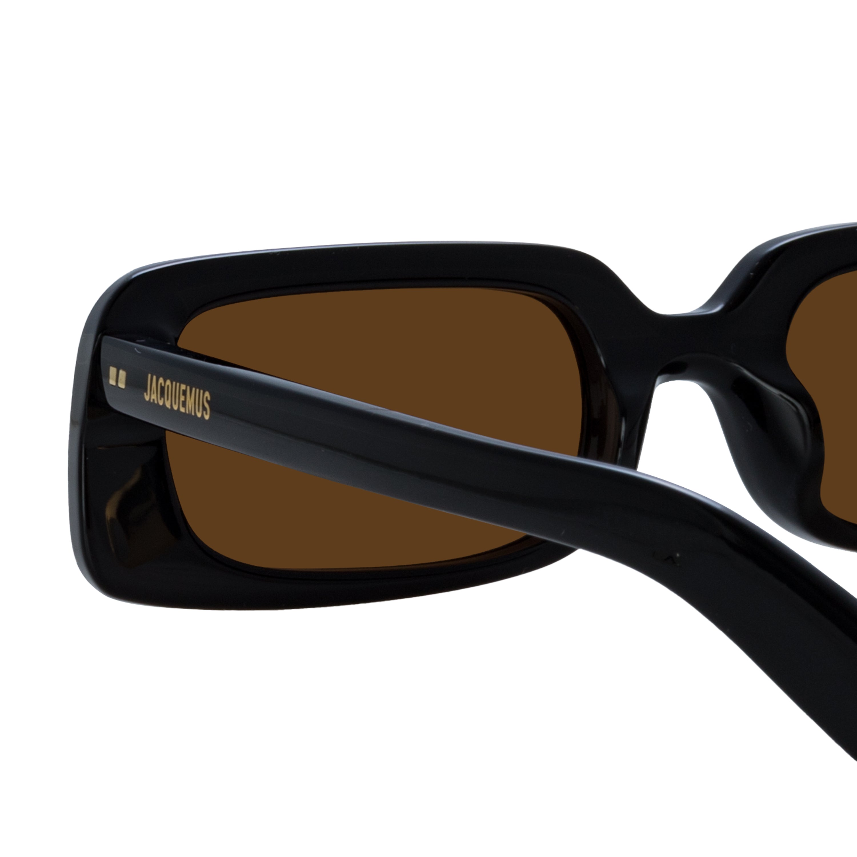 Azzurro Rectangular Sunglasses in Black