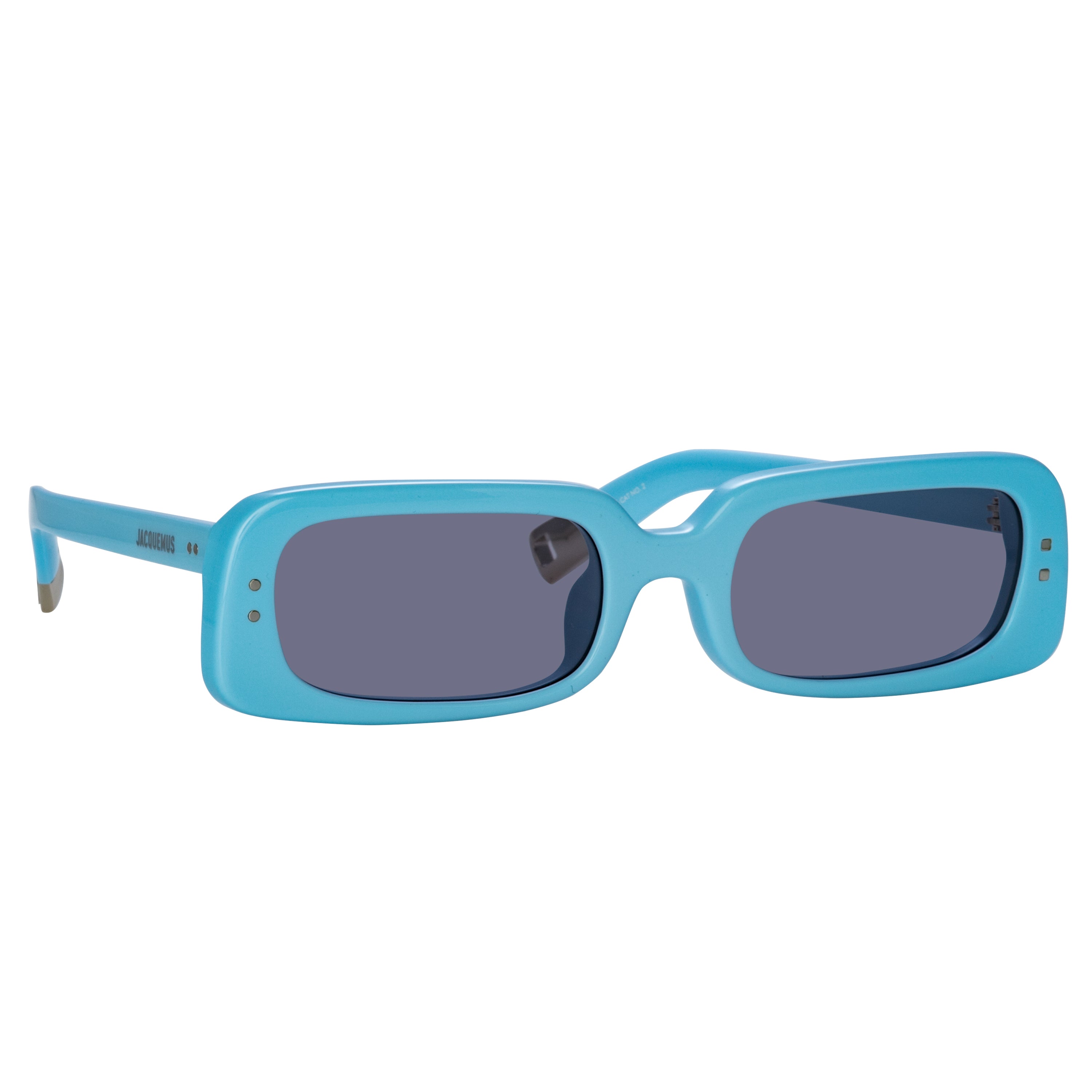 Azzurro Rectangular Sunglasses in Light Blue