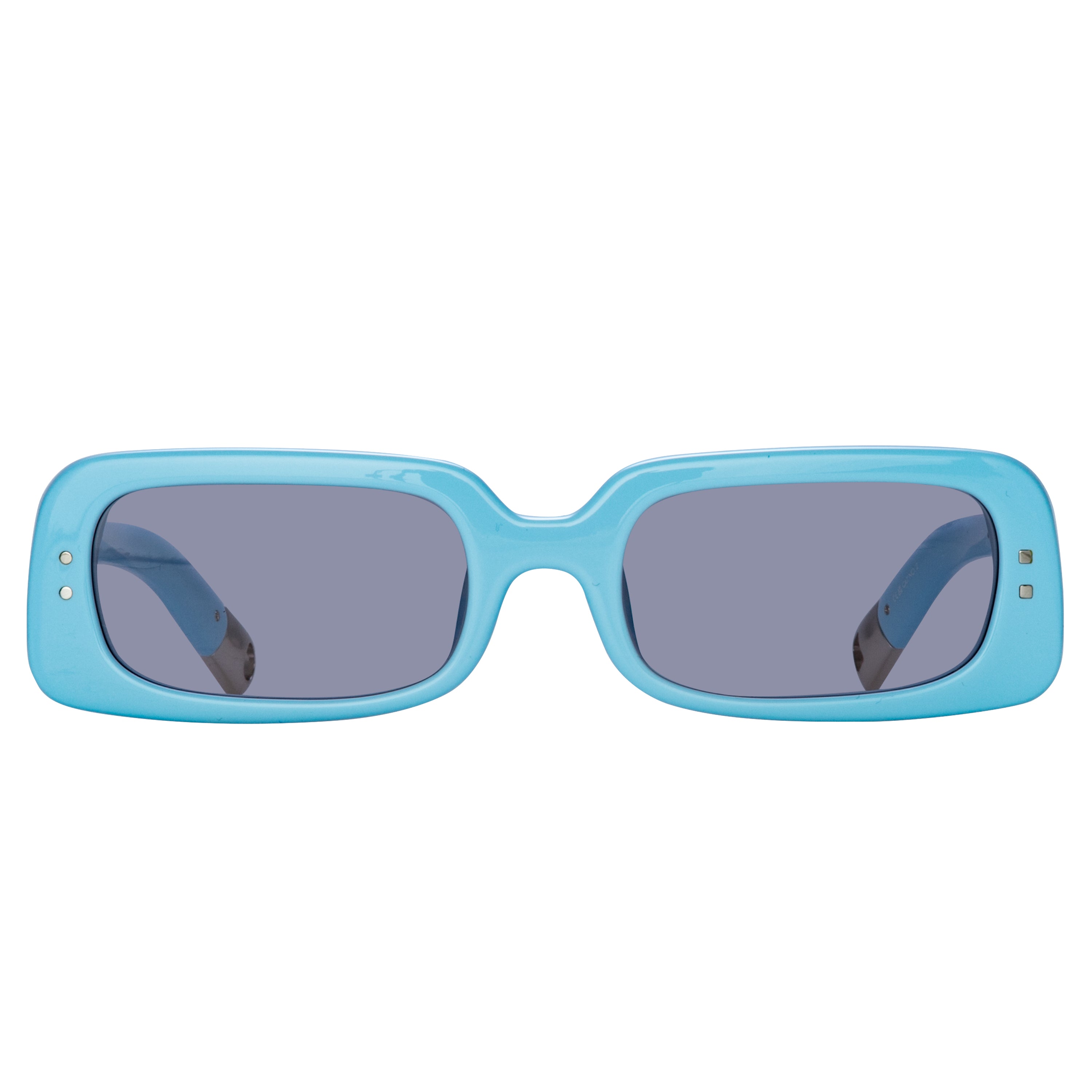 Azzurro Rectangular Sunglasses in Light Blue