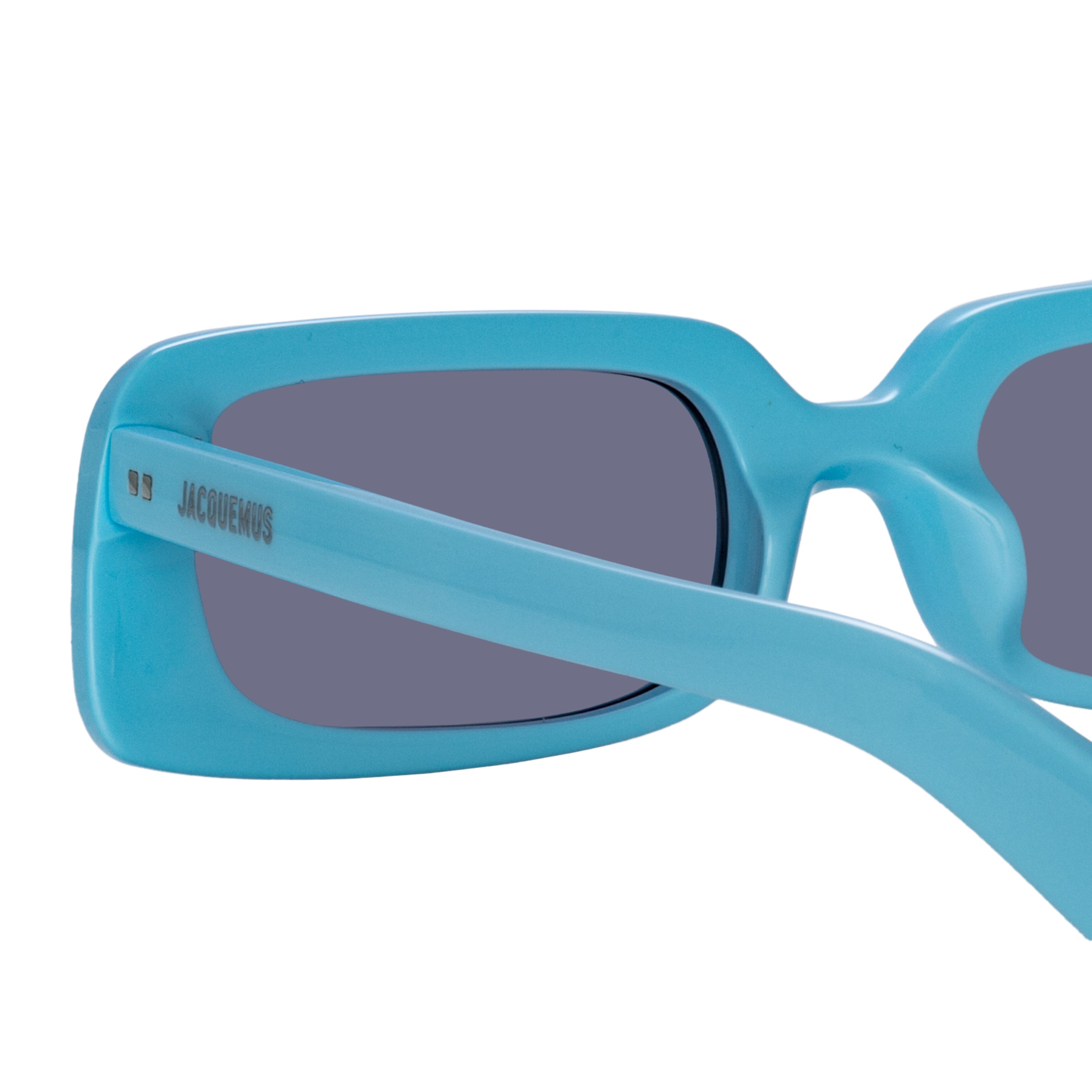 Azzurro Rectangular Sunglasses in Light Blue