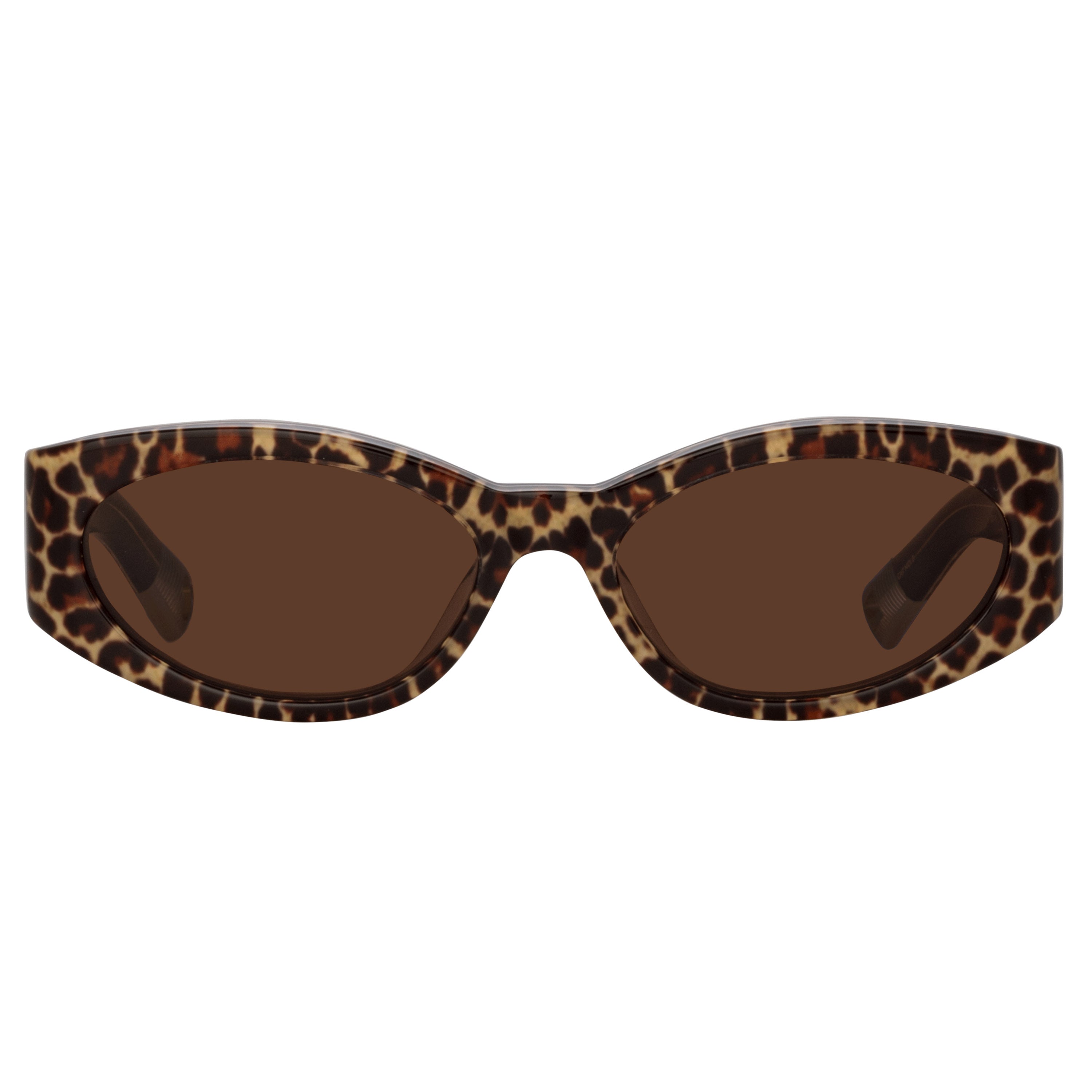 Ovalo Oval Sunglasses in Leopard