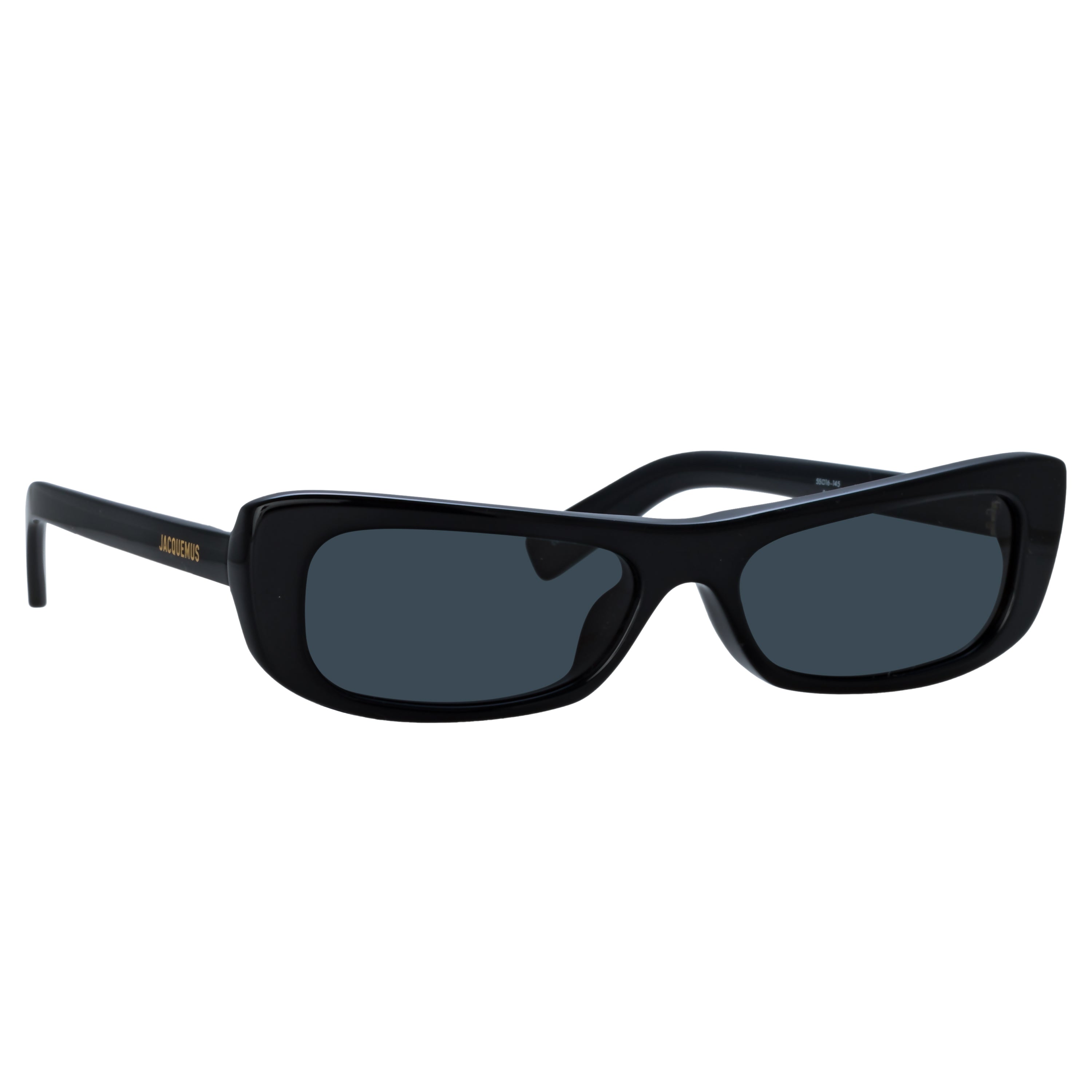 Capri Rectangular Sunglasses in Black