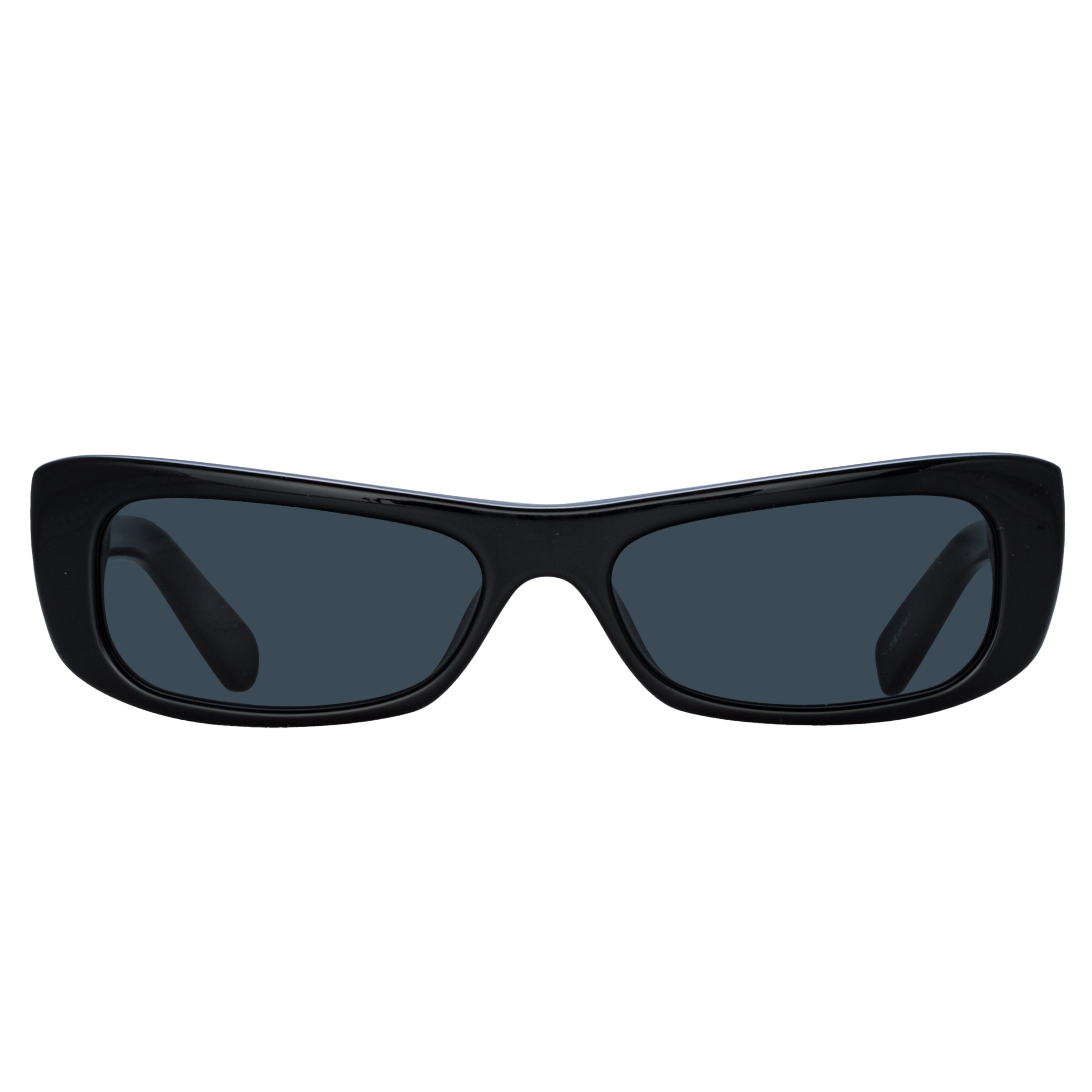 Capri Rectangular Sunglasses in Black