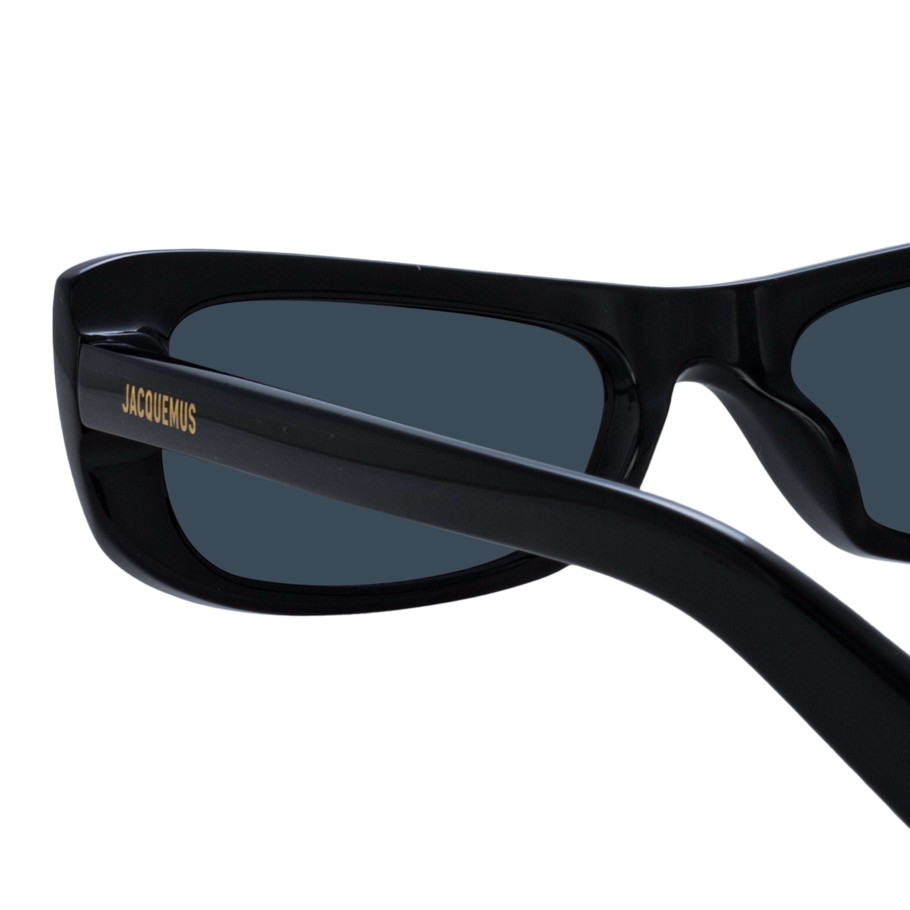 Capri Rectangular Sunglasses in Black