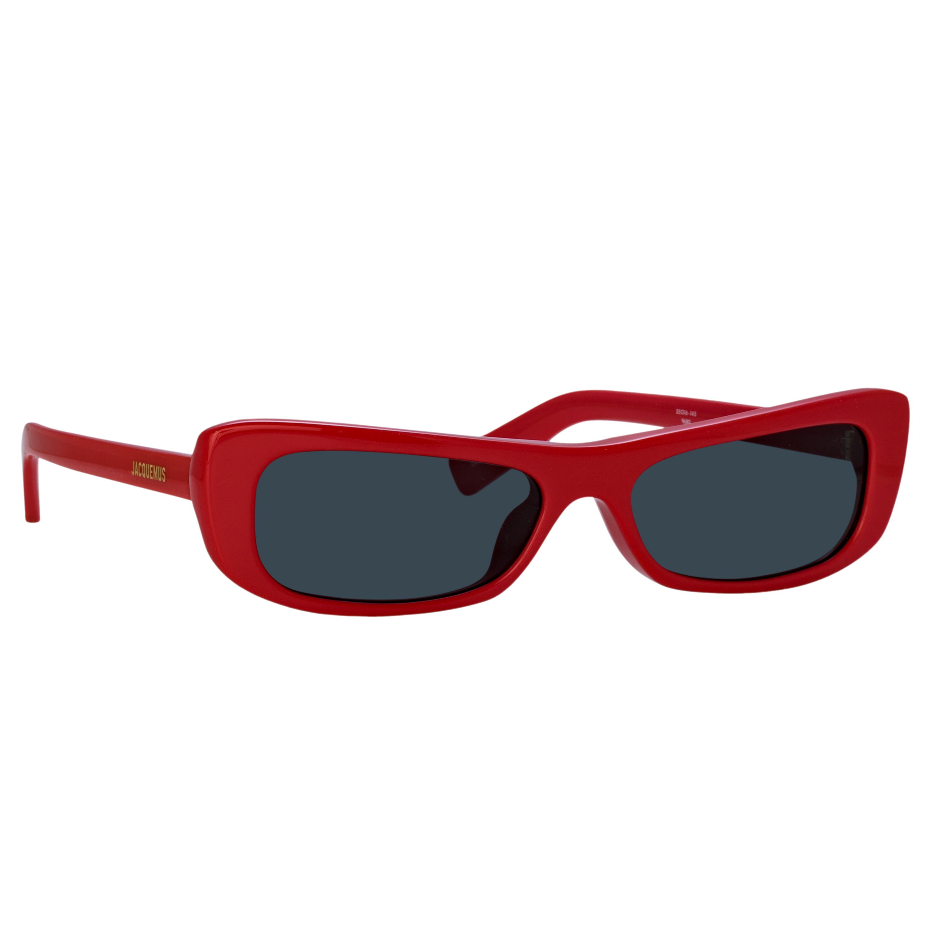 Capri Rectangular Sunglasses in Red