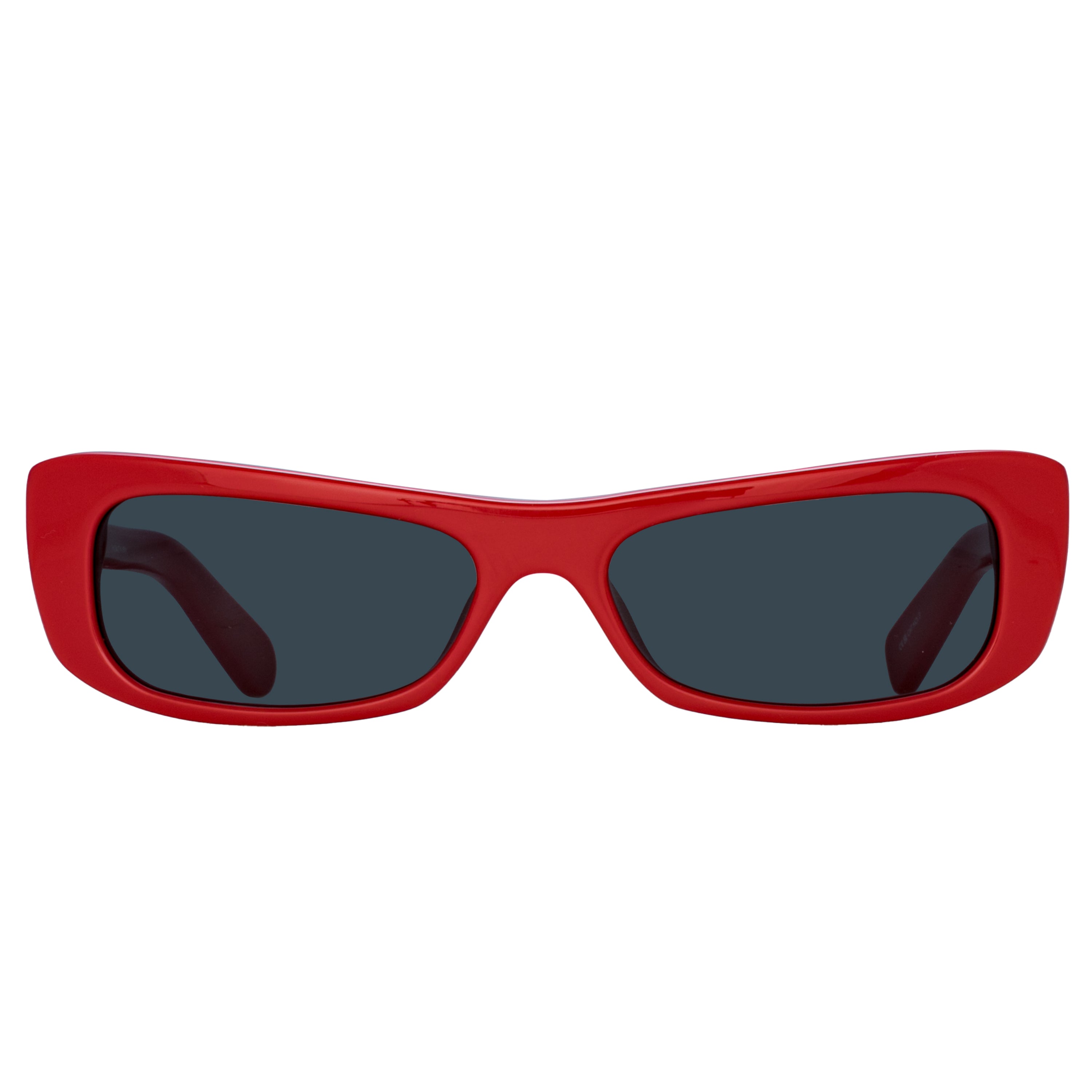 Capri Rectangular Sunglasses in Red